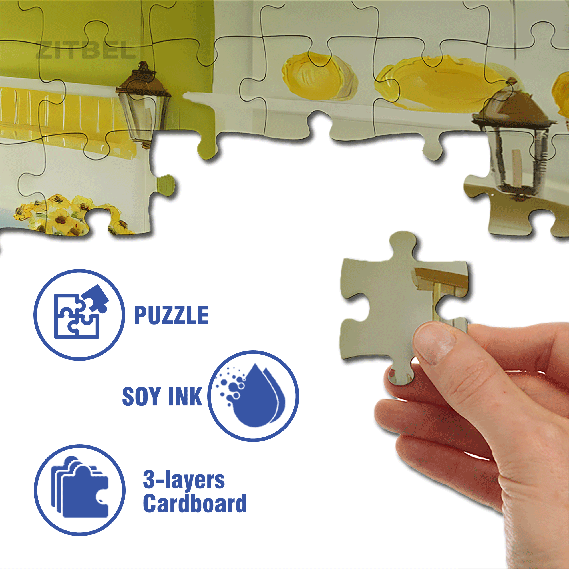 Lobsters and Lemons 500pcs/1000pcs Jigsaw Puzzle, Scratch-Resistant, Interactive Family Game & Brain-Boosting DIY Decor, Perfect for Halloween, Christmas & New Year Gifts, Family Puzzle Game