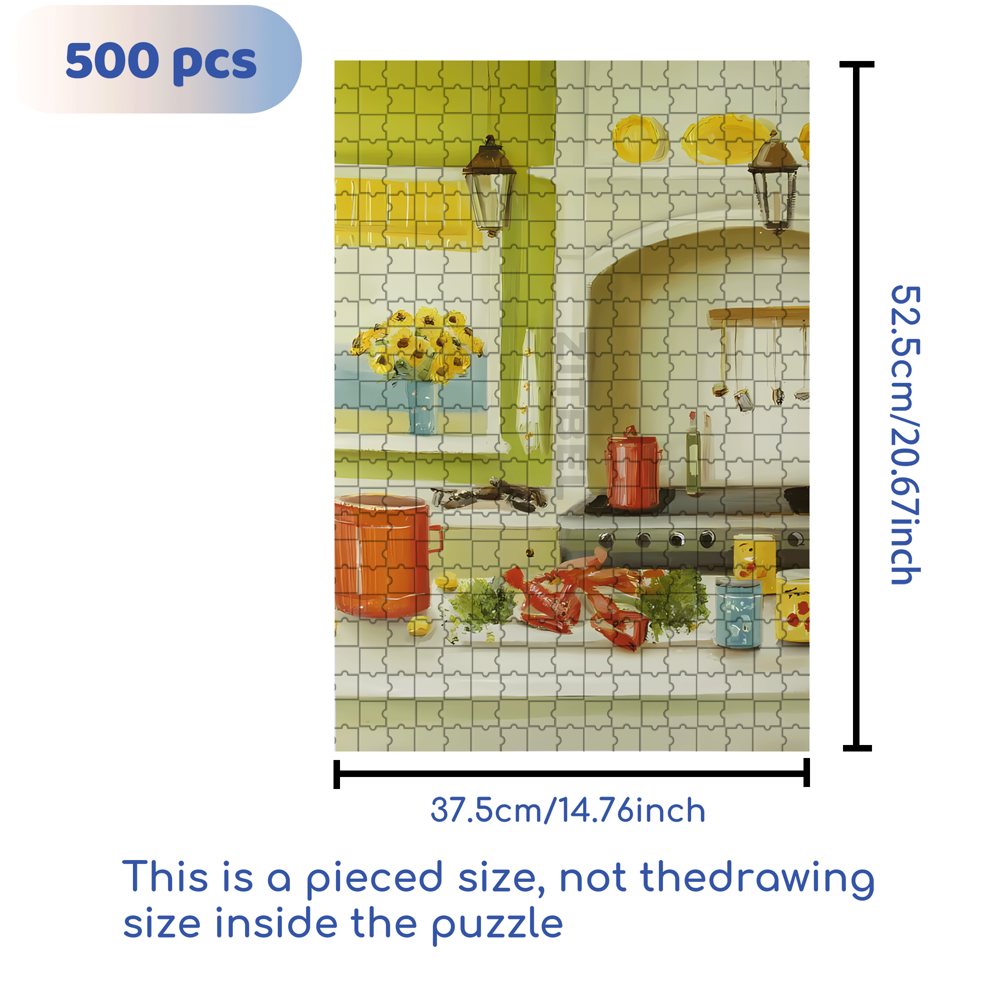 Lobsters and Lemons 500pcs/1000pcs Jigsaw Puzzle, Scratch-Resistant, Interactive Family Game & Brain-Boosting DIY Decor, Perfect for Halloween, Christmas & New Year Gifts, Family Puzzle Game