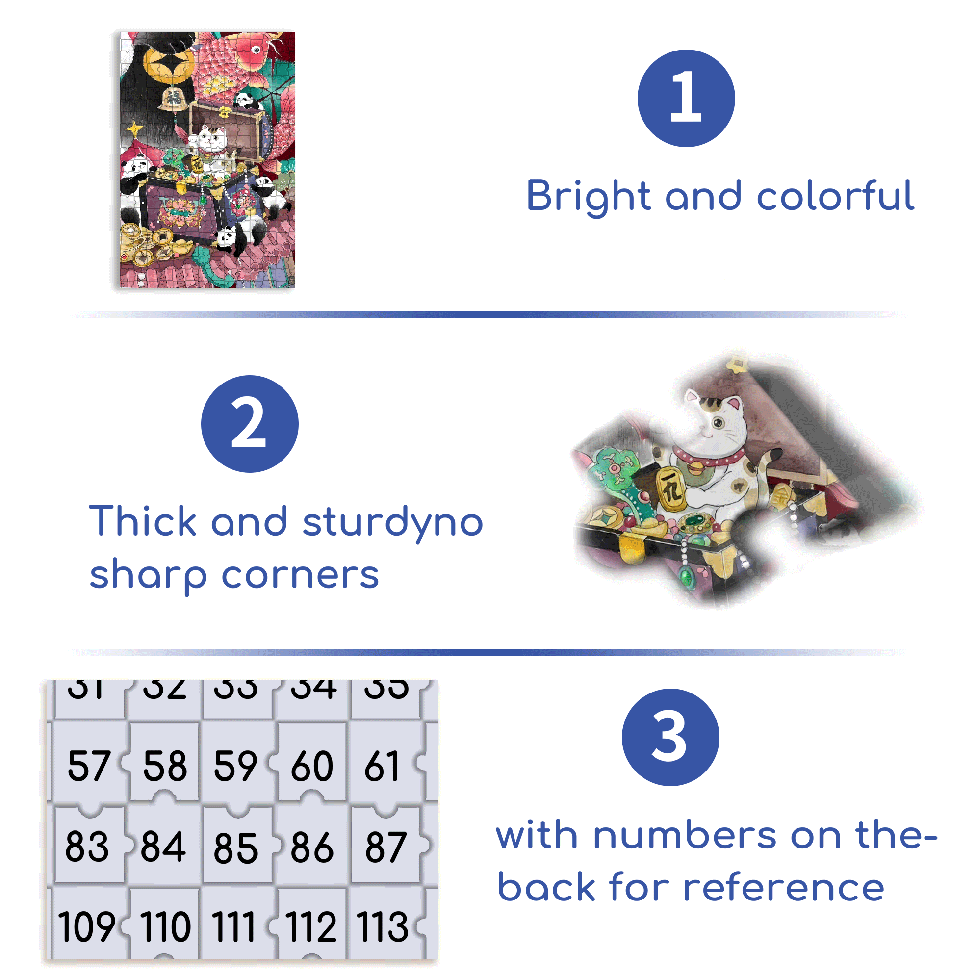Lucky Cat 2 500pcs/1000pcs Jigsaw Puzzle, Scratch-Resistant, Interactive Family Game & Brain-Boosting DIY Decor, Perfect for Halloween, Christmas & New Year Gifts, Family Puzzle Game