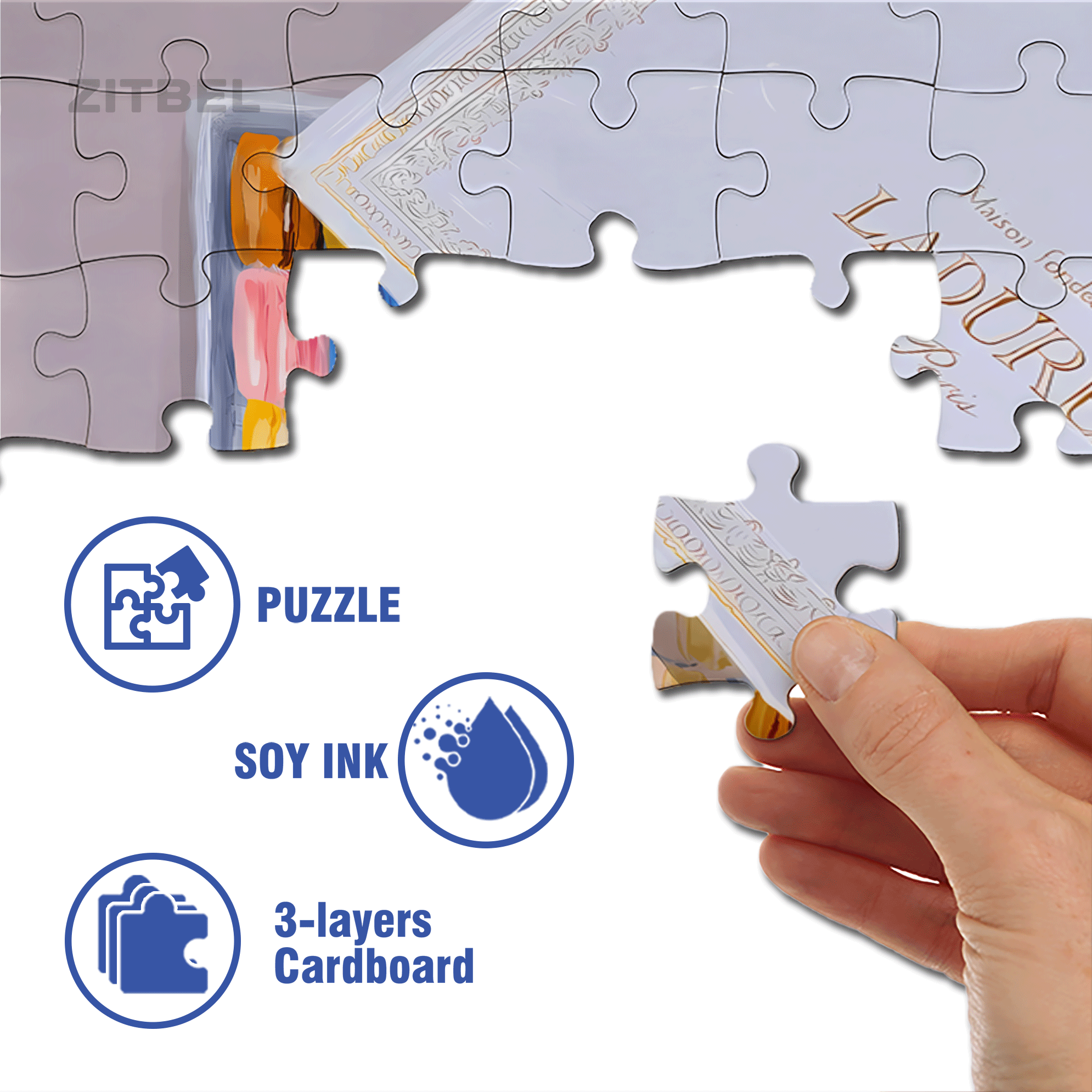 Macaron Color 500pcs/1000pcs Jigsaw Puzzle, Scratch-Resistant, Interactive Family Game & Brain-Boosting DIY Decor, Perfect for Halloween, Christmas & New Year Gifts, Family Puzzle Game