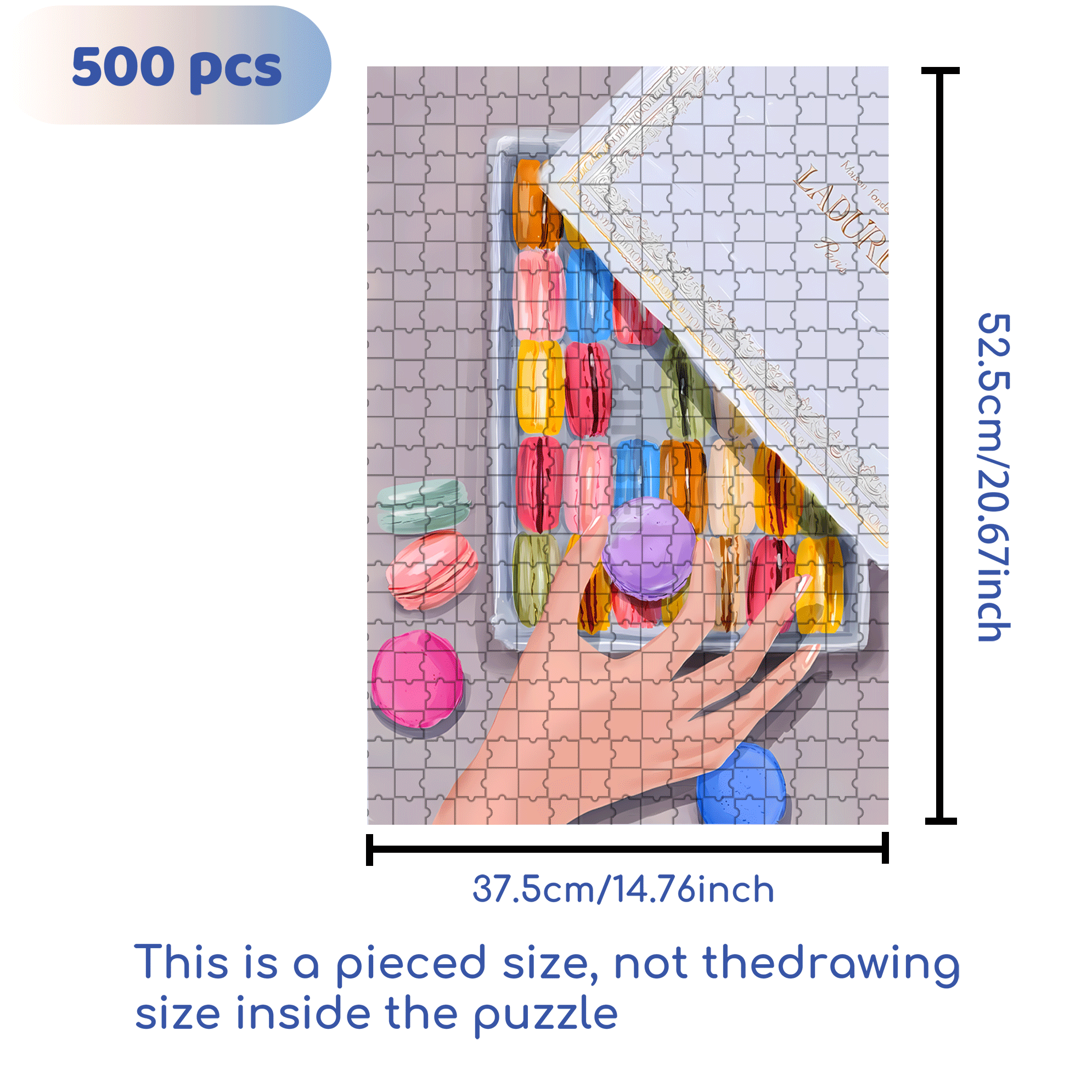 Macaron Color 500pcs/1000pcs Jigsaw Puzzle, Scratch-Resistant, Interactive Family Game & Brain-Boosting DIY Decor, Perfect for Halloween, Christmas & New Year Gifts, Family Puzzle Game