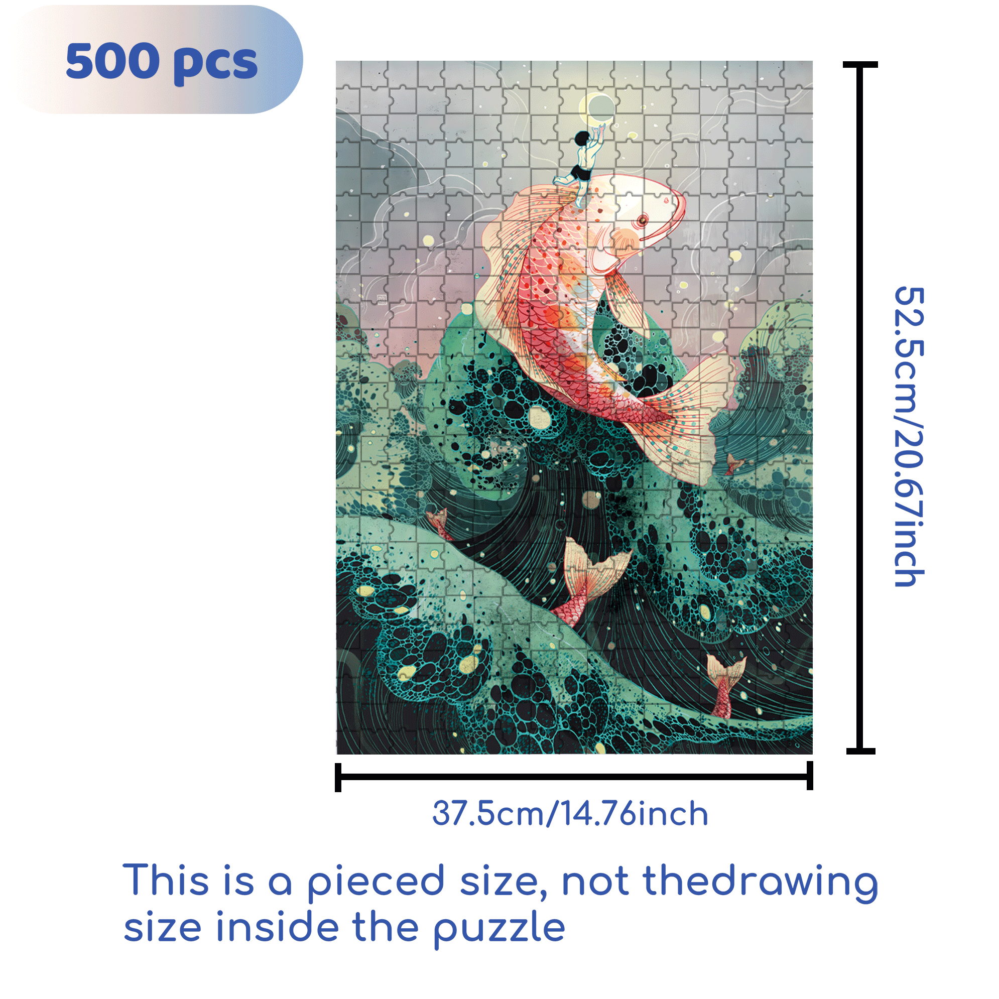 Moon Catcher 500pcs/1000pcs Jigsaw Puzzle, Scratch-Resistant, Interactive Family Game & Brain-Boosting DIY Decor, Perfect for Halloween, Christmas & New Year Gifts, Family Puzzle Game