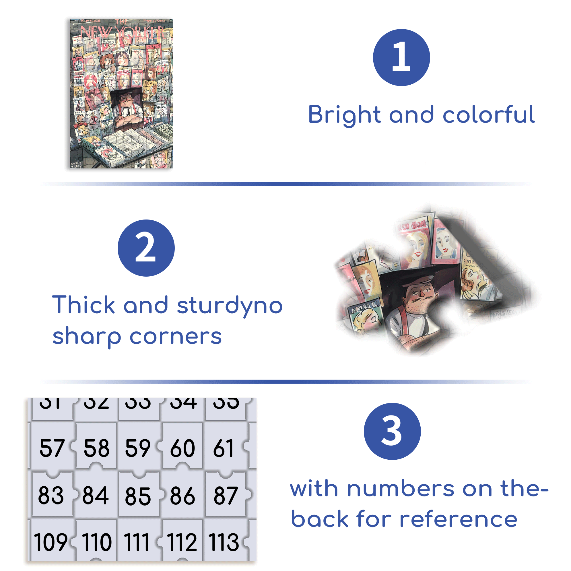 Newspaper Stand 500pcs/1000pcs Jigsaw Puzzle, Scratch-Resistant, Interactive Family Game & Brain-Boosting DIY Decor, Perfect for Halloween, Christmas & New Year Gifts, Family Puzzle Game