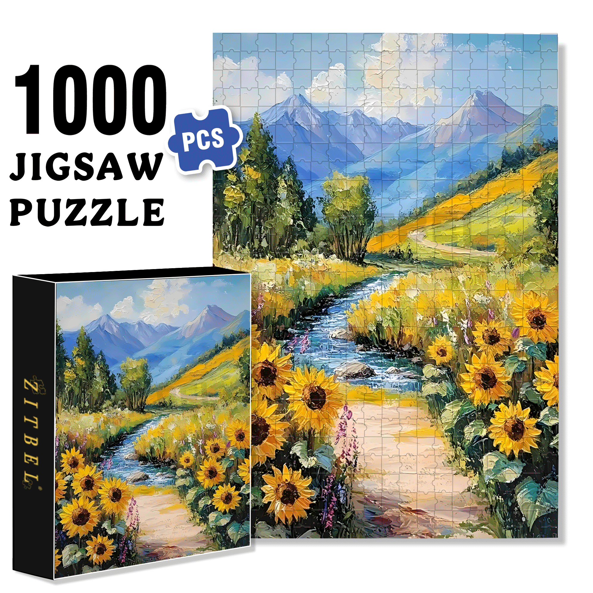 No Man's Land 500pcs/1000pcs Jigsaw Puzzle, Scratch-Resistant, Interactive Family Game & Brain-Boosting DIY Decor, Perfect for Halloween, Christmas & New Year Gifts, Family Puzzle Game