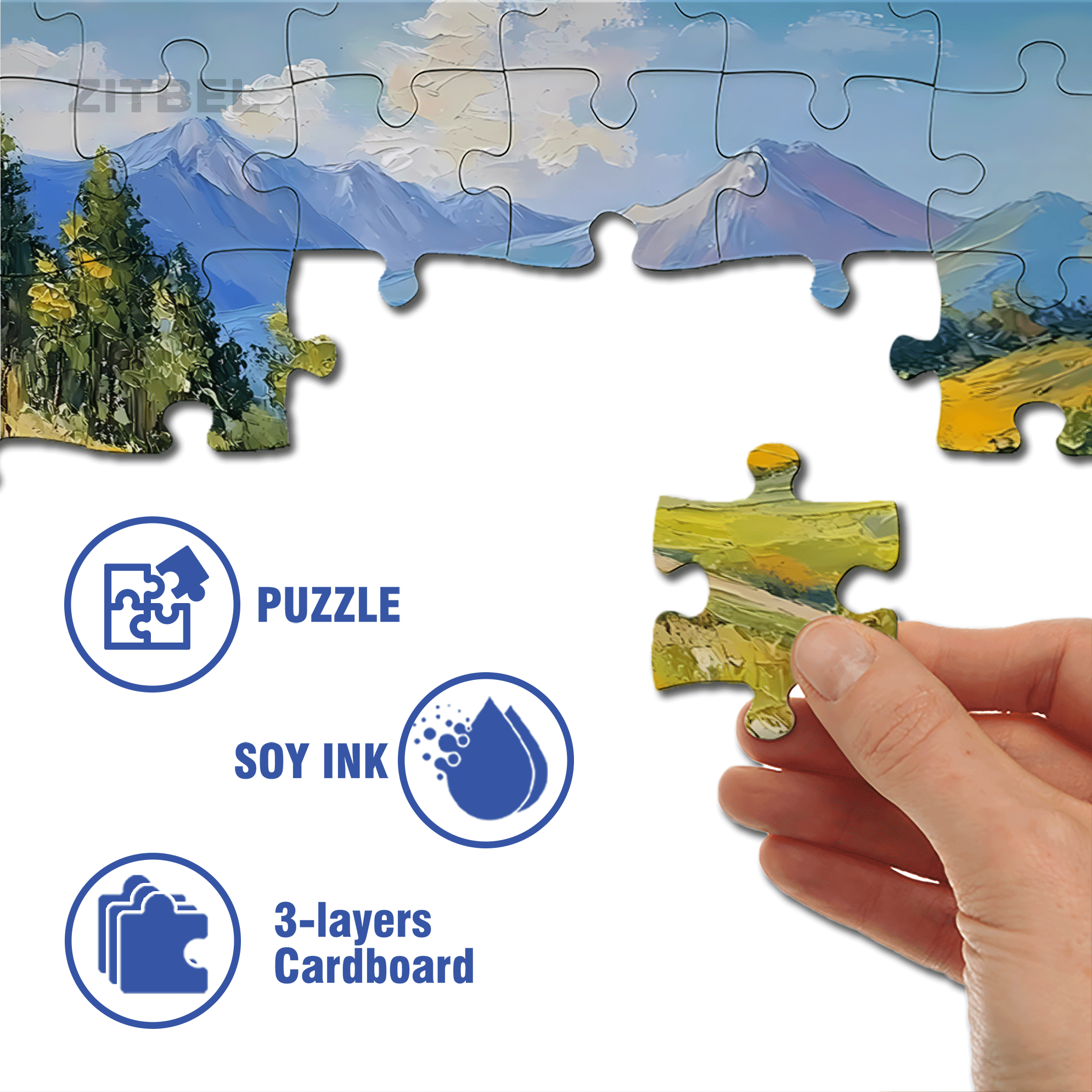 No Man's Land 500pcs/1000pcs Jigsaw Puzzle, Scratch-Resistant, Interactive Family Game & Brain-Boosting DIY Decor, Perfect for Halloween, Christmas & New Year Gifts, Family Puzzle Game