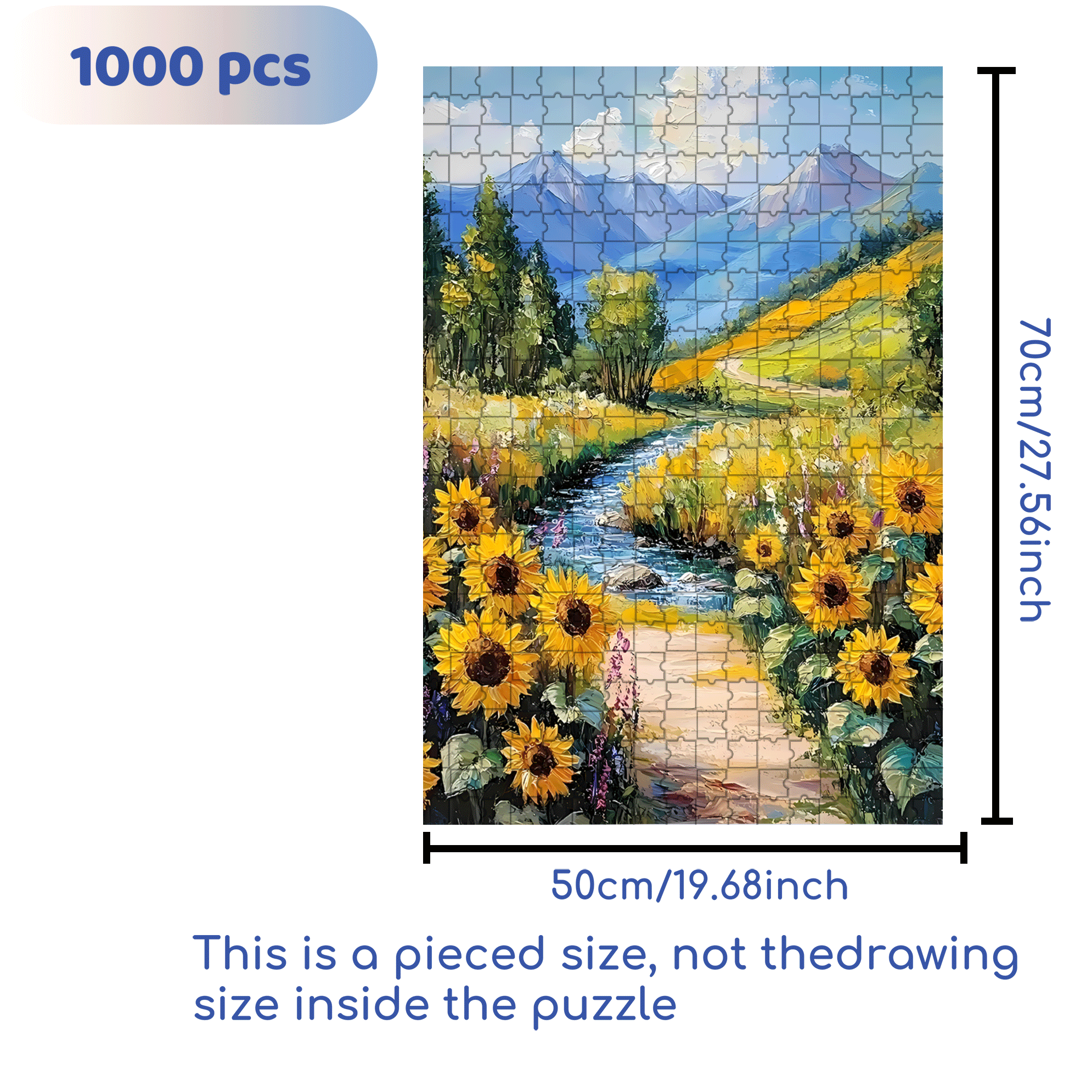 No Man's Land 500pcs/1000pcs Jigsaw Puzzle, Scratch-Resistant, Interactive Family Game & Brain-Boosting DIY Decor, Perfect for Halloween, Christmas & New Year Gifts, Family Puzzle Game