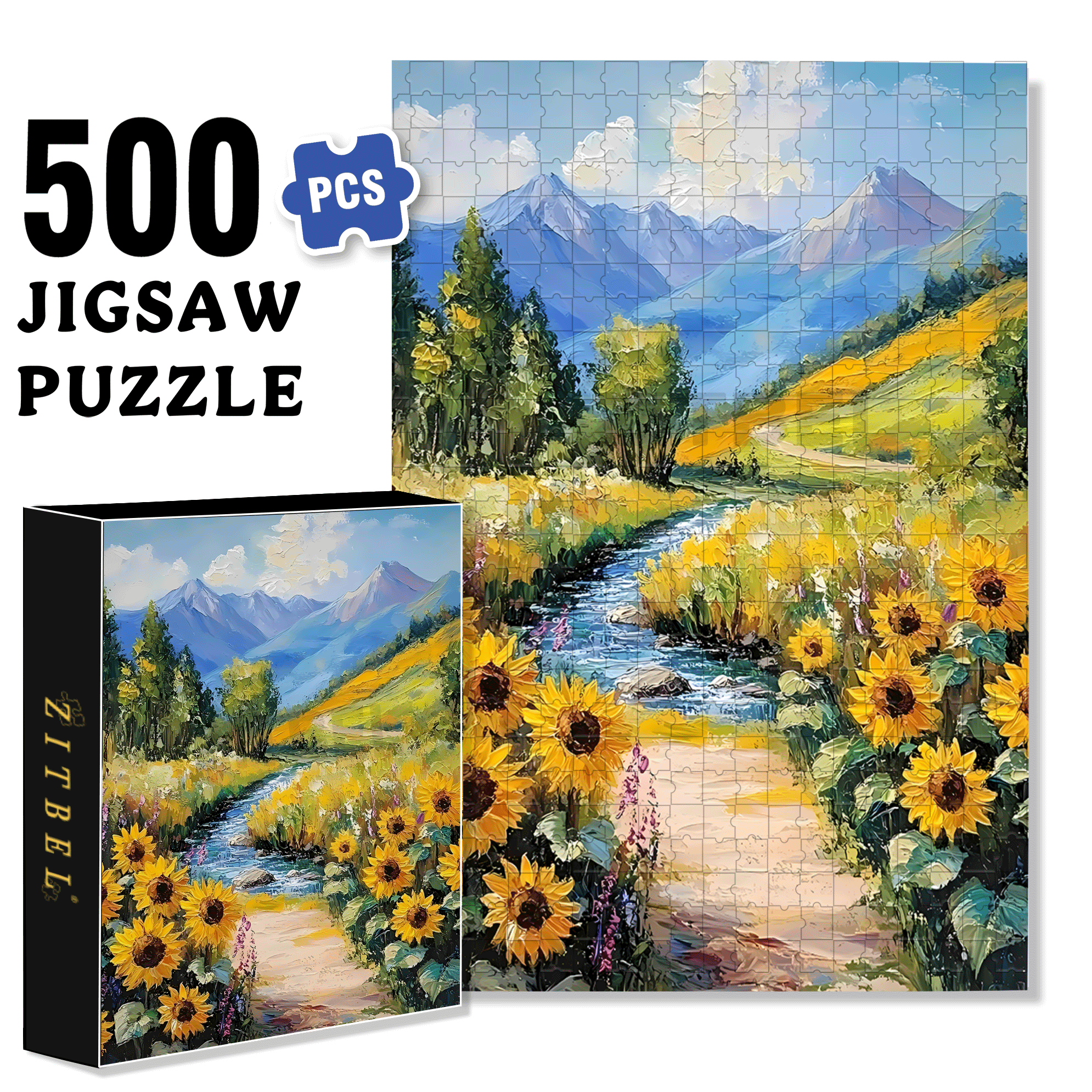 No Man's Land 500pcs/1000pcs Jigsaw Puzzle, Scratch-Resistant, Interactive Family Game & Brain-Boosting DIY Decor, Perfect for Halloween, Christmas & New Year Gifts, Family Puzzle Game