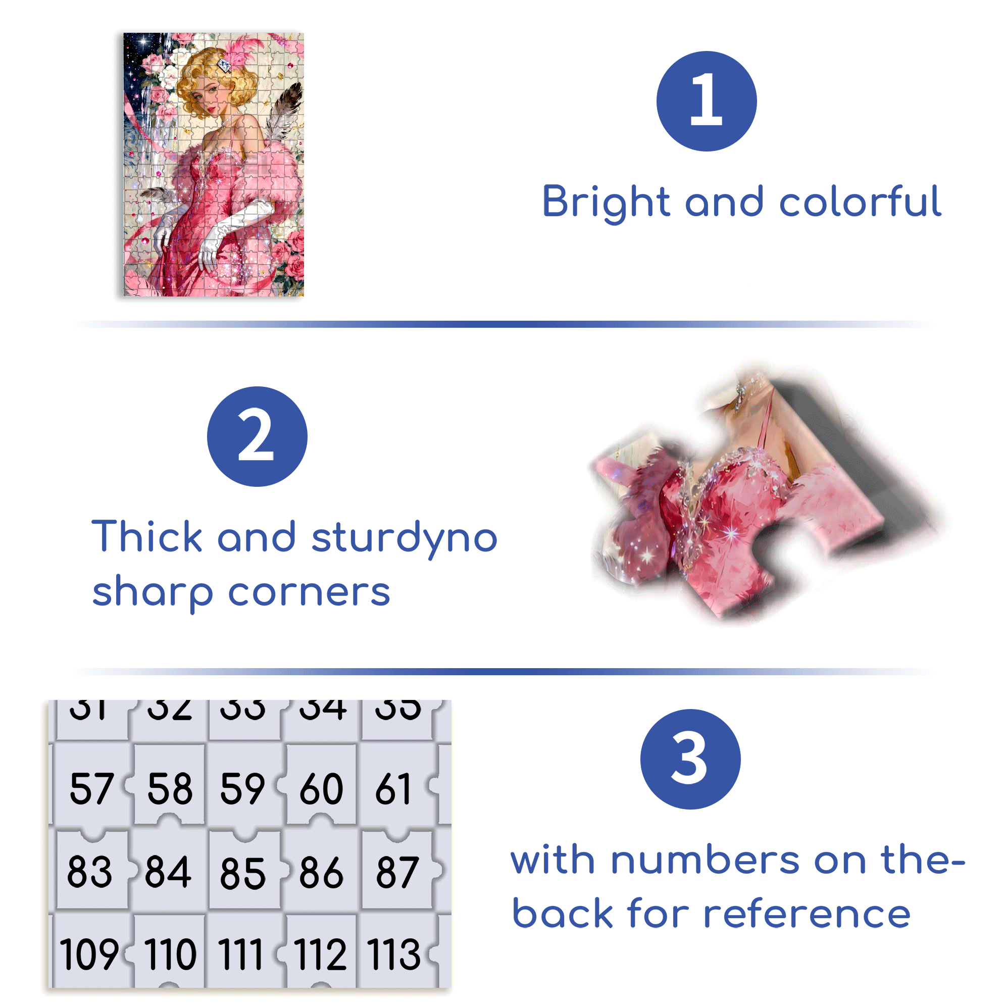 Pink Lady 500pcs/1000pcs Jigsaw Puzzle, Scratch-Resistant, Interactive Family Game & Brain-Boosting DIY Decor, Perfect for Halloween, Christmas & New Year Gifts, Family Puzzle Game