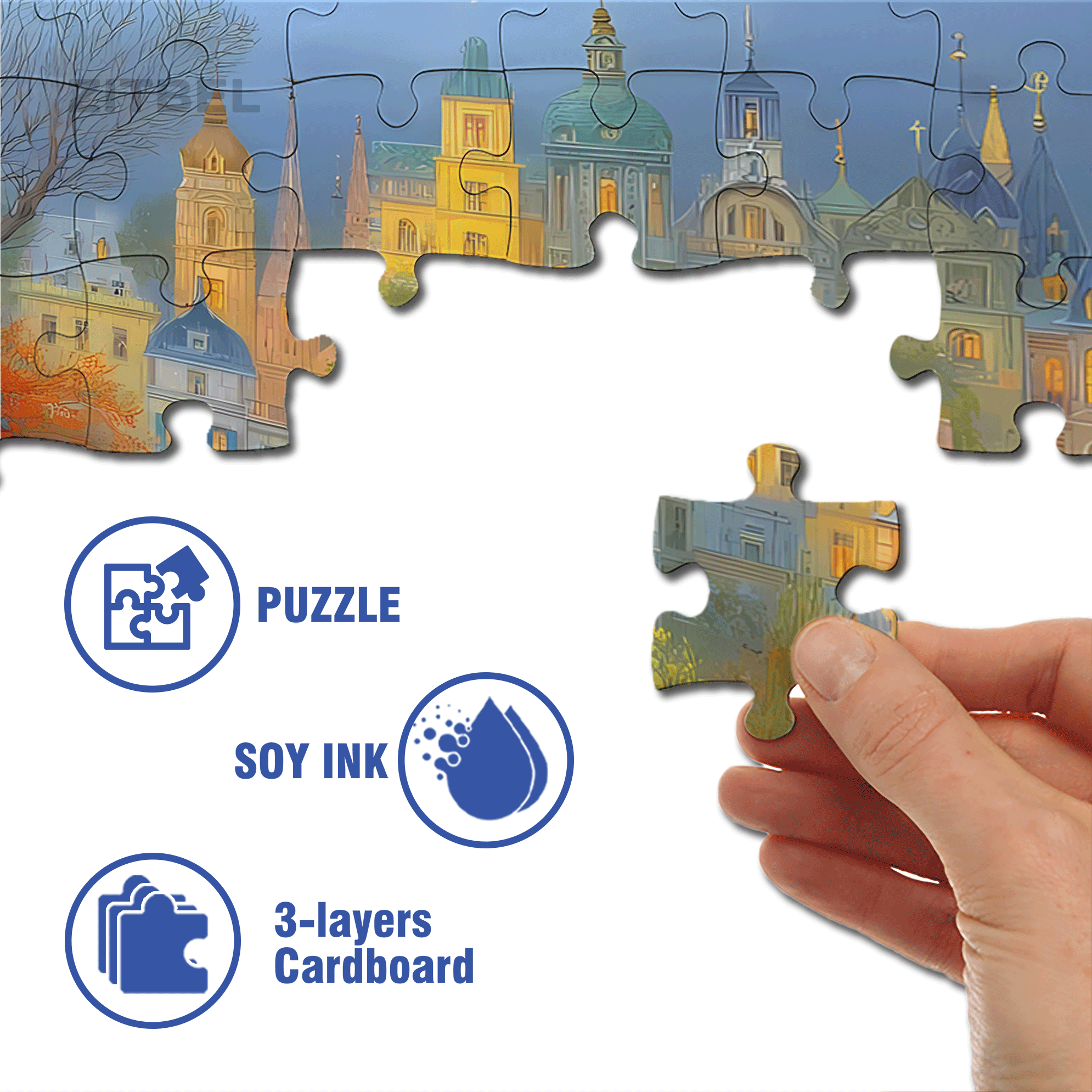 Romantic Gentleman 500pcs/1000pcs Jigsaw Puzzle, Scratch-Resistant, Interactive Family Game & Brain-Boosting DIY Decor, Perfect for Halloween, Christmas & New Year Gifts, Family Puzzle Game