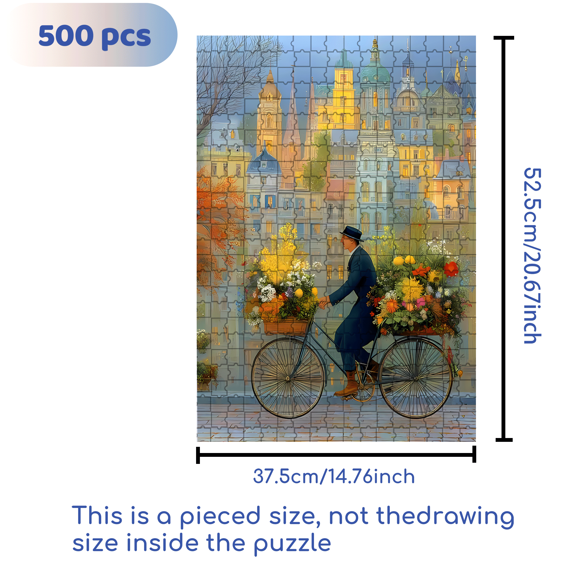 Romantic Gentleman 500pcs/1000pcs Jigsaw Puzzle, Scratch-Resistant, Interactive Family Game & Brain-Boosting DIY Decor, Perfect for Halloween, Christmas & New Year Gifts, Family Puzzle Game