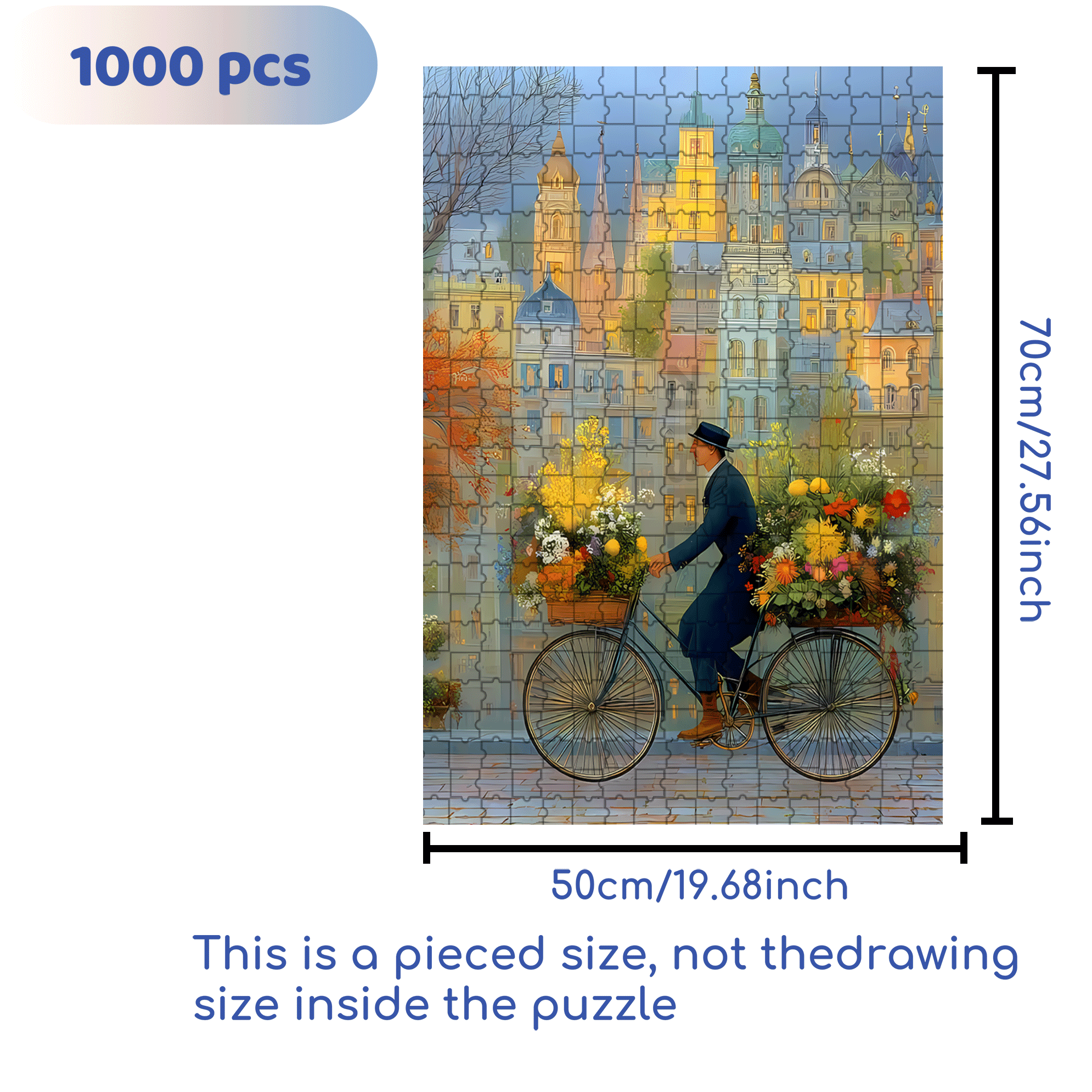 Romantic Gentleman 500pcs/1000pcs Jigsaw Puzzle, Scratch-Resistant, Interactive Family Game & Brain-Boosting DIY Decor, Perfect for Halloween, Christmas & New Year Gifts, Family Puzzle Game