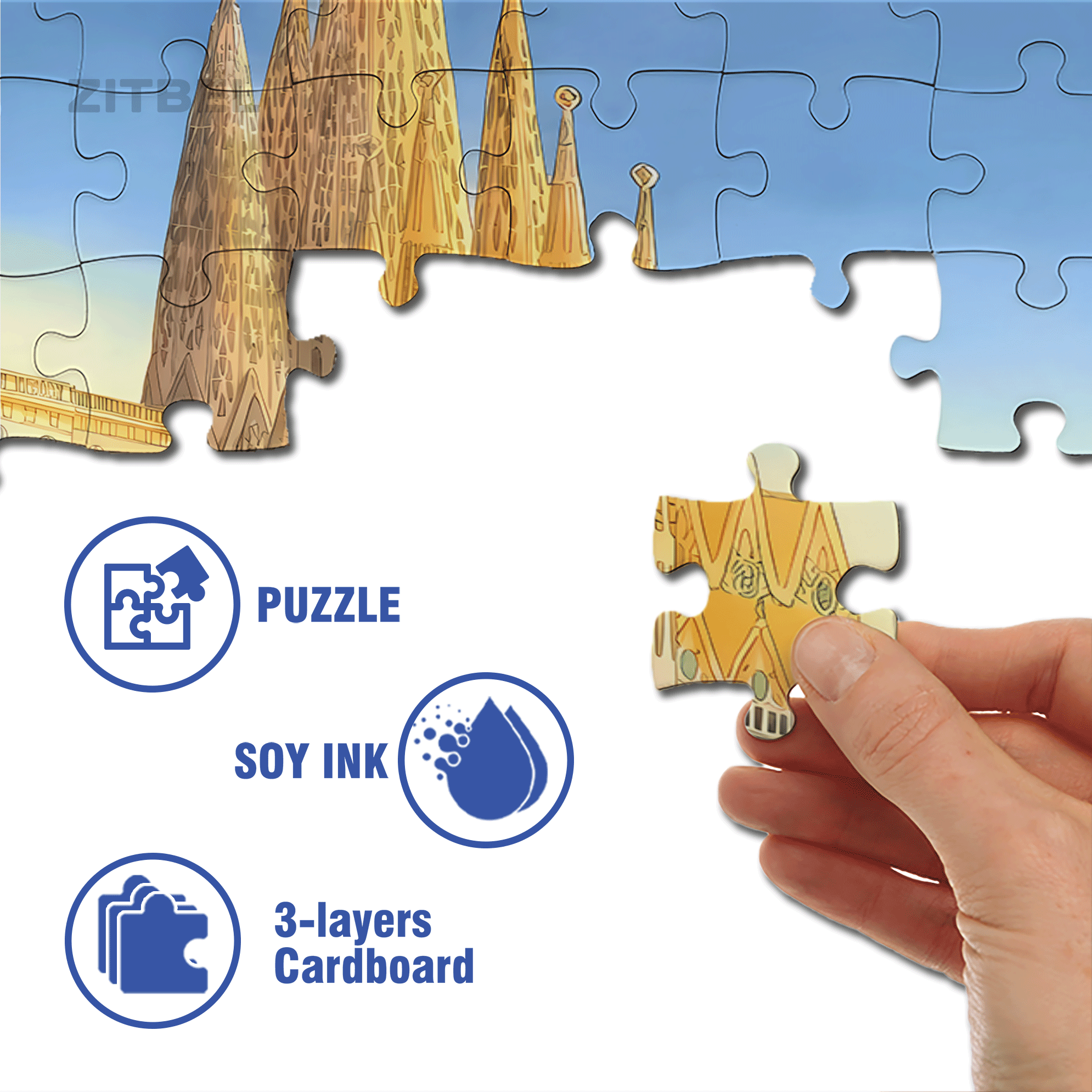 Square Dance 500pcs/1000pcs Jigsaw Puzzle, Scratch-Resistant, Interactive Family Game & Brain-Boosting DIY Decor, Perfect for Halloween, Christmas & New Year Gifts, Family Puzzle Game