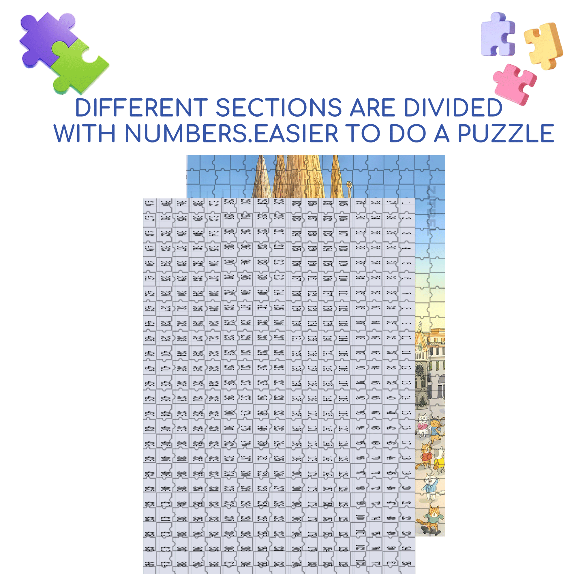 Square Dance 500pcs/1000pcs Jigsaw Puzzle, Scratch-Resistant, Interactive Family Game & Brain-Boosting DIY Decor, Perfect for Halloween, Christmas & New Year Gifts, Family Puzzle Game