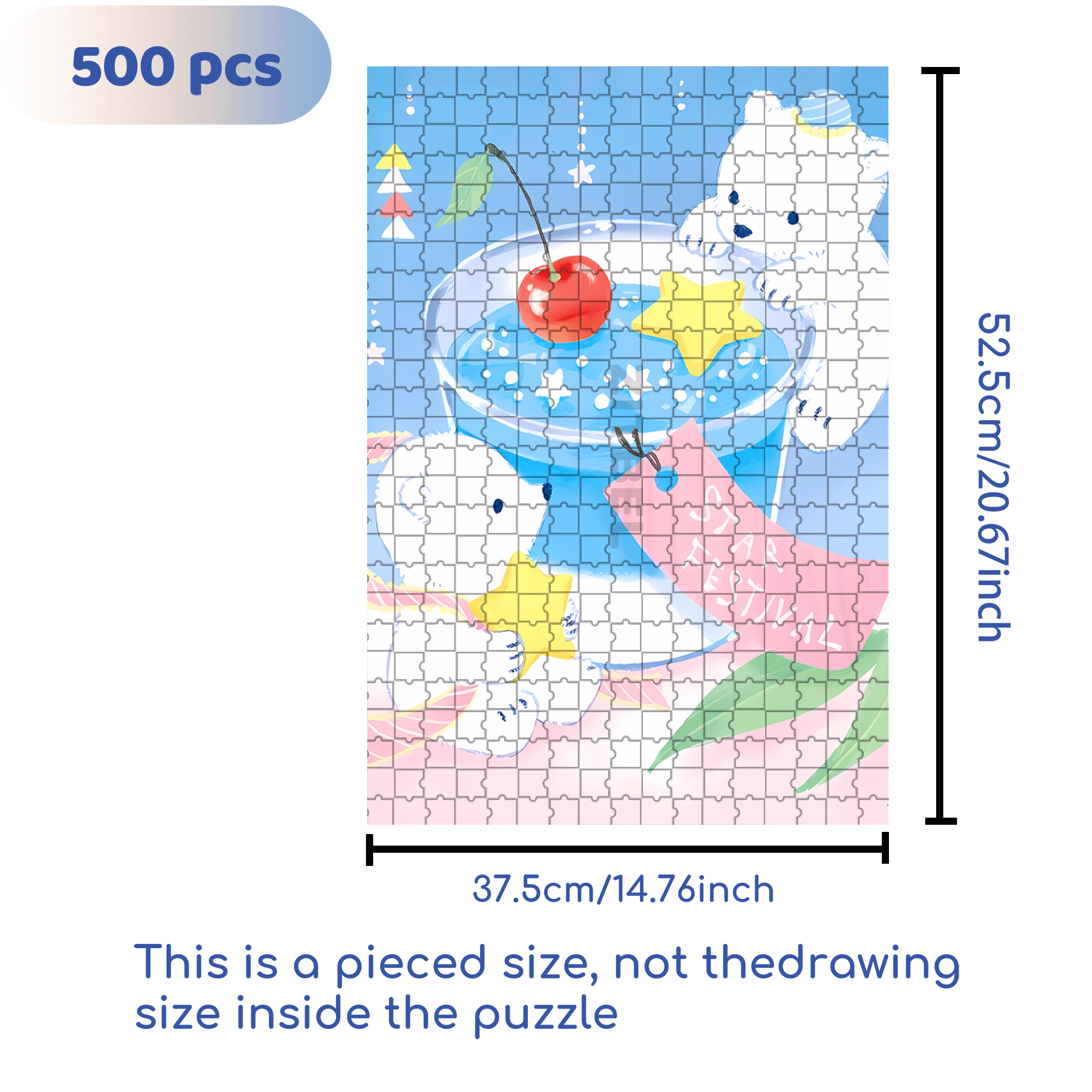 Star Festival 500pcs/1000pcs Jigsaw Puzzle, Scratch-Resistant, Interactive Family Game & Brain-Boosting DIY Decor, Perfect for Halloween, Christmas & New Year Gifts, Family Puzzle Game