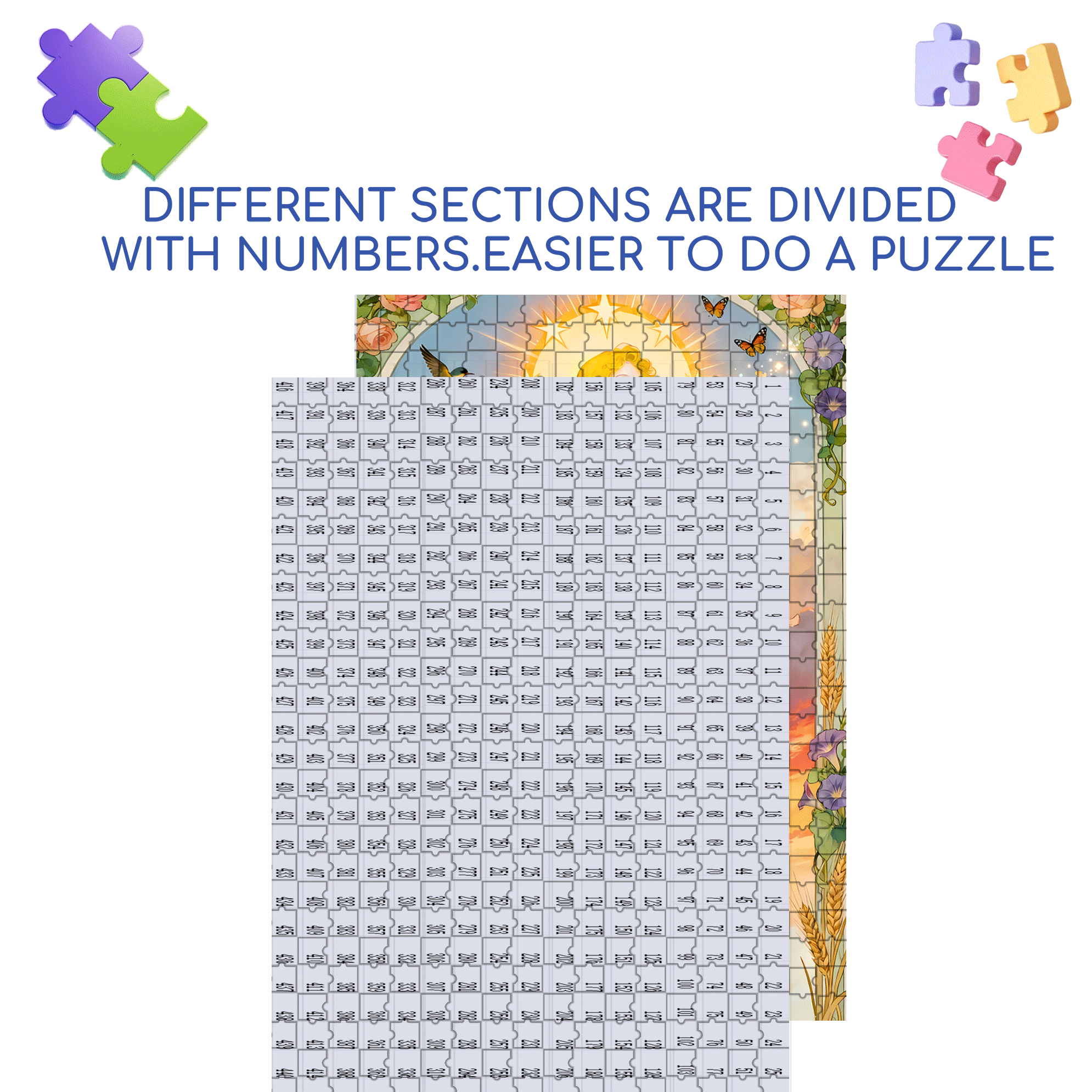 Sun and Hope 500pcs/1000pcs Jigsaw Puzzle, Scratch-Resistant, Interactive Family Game & Brain-Boosting DIY Decor, Perfect for Halloween, Christmas & New Year Gifts, Family Puzzle Game