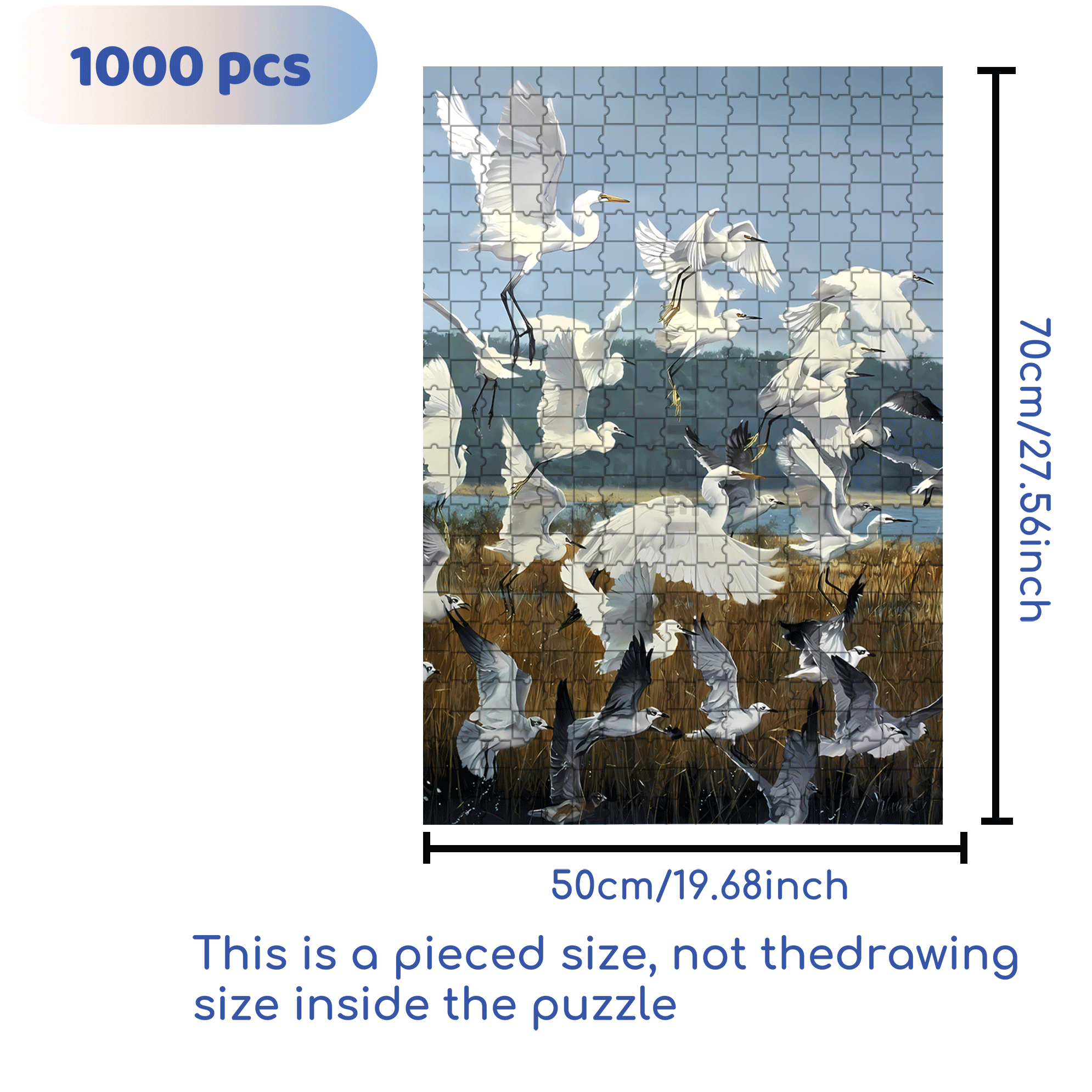 Take Off 500pcs/1000pcs Jigsaw Puzzle, Scratch-Resistant, Interactive Family Game & Brain-Boosting DIY Decor, Perfect for Halloween, Christmas & New Year Gifts, Family Puzzle Game