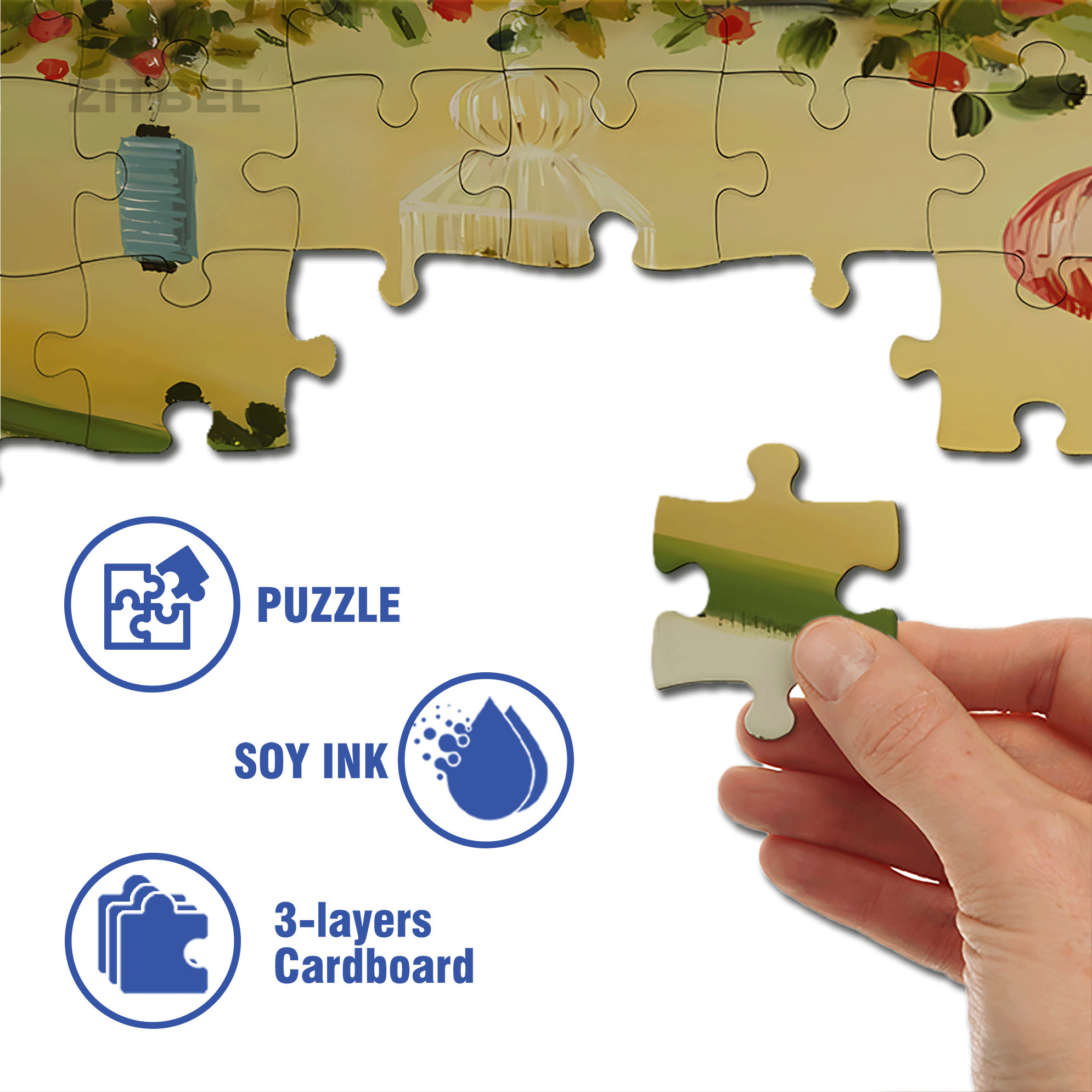 The Sunset Fondue Party 500pcs/1000pcs Jigsaw Puzzle, Scratch-Resistant, Interactive Family Game & Brain-Boosting DIY Decor, Perfect for Halloween, Christmas & New Year Gifts, Family Puzzle Game