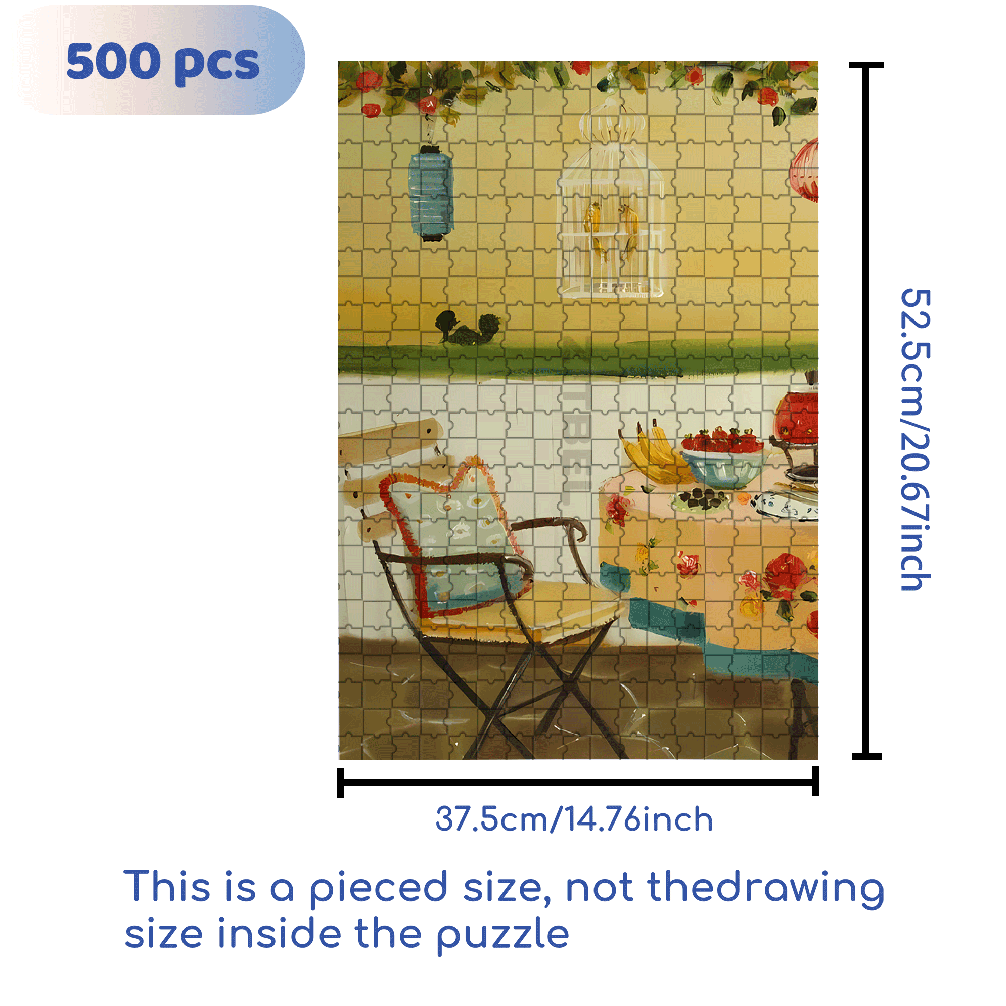 The Sunset Fondue Party 500pcs/1000pcs Jigsaw Puzzle, Scratch-Resistant, Interactive Family Game & Brain-Boosting DIY Decor, Perfect for Halloween, Christmas & New Year Gifts, Family Puzzle Game