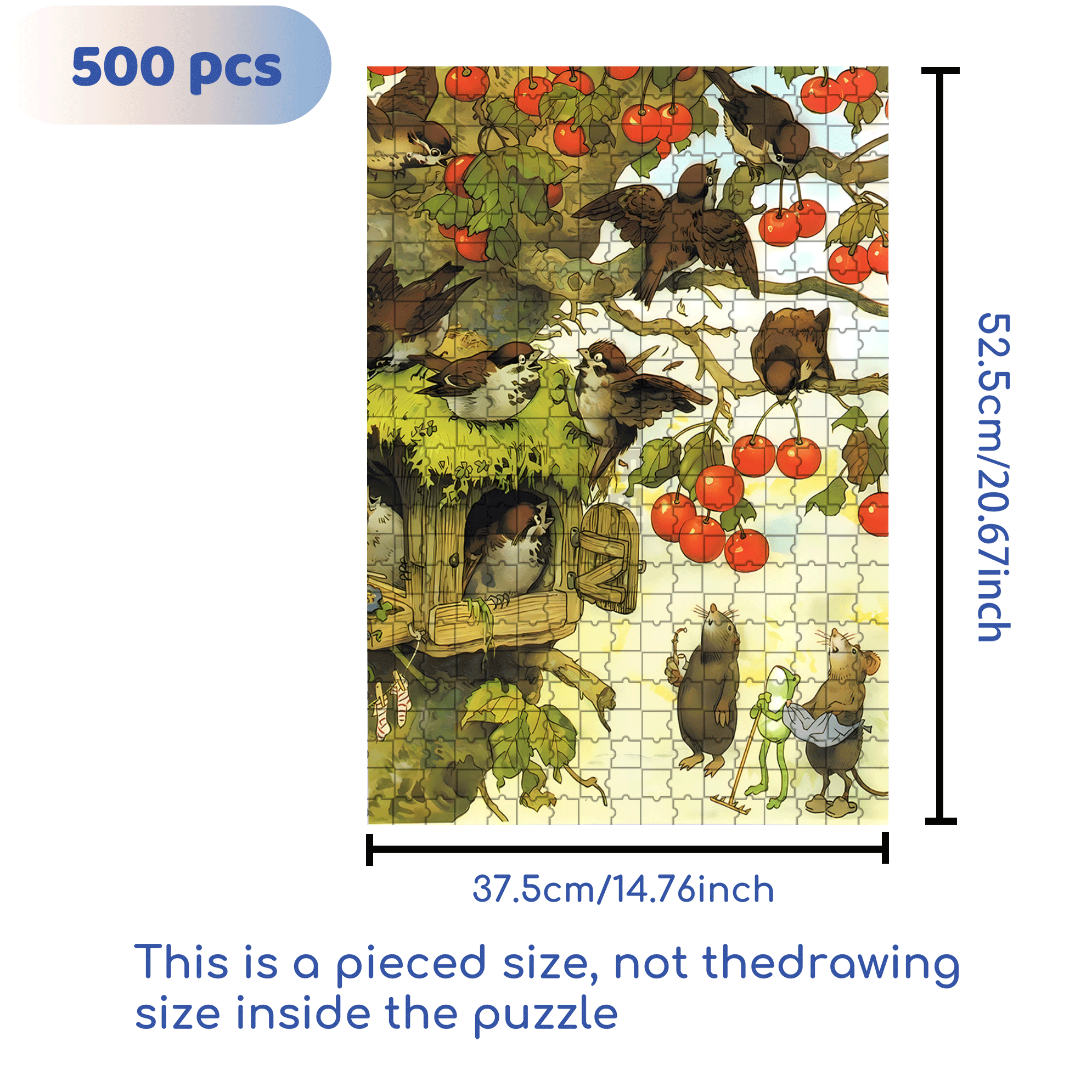 Winter Preparations 500pcs/1000pcs Jigsaw Puzzle, Scratch-Resistant, Interactive Family Game & Brain-Boosting DIY Decor, Perfect for Halloween, Christmas & New Year Gifts, Family Puzzle Game