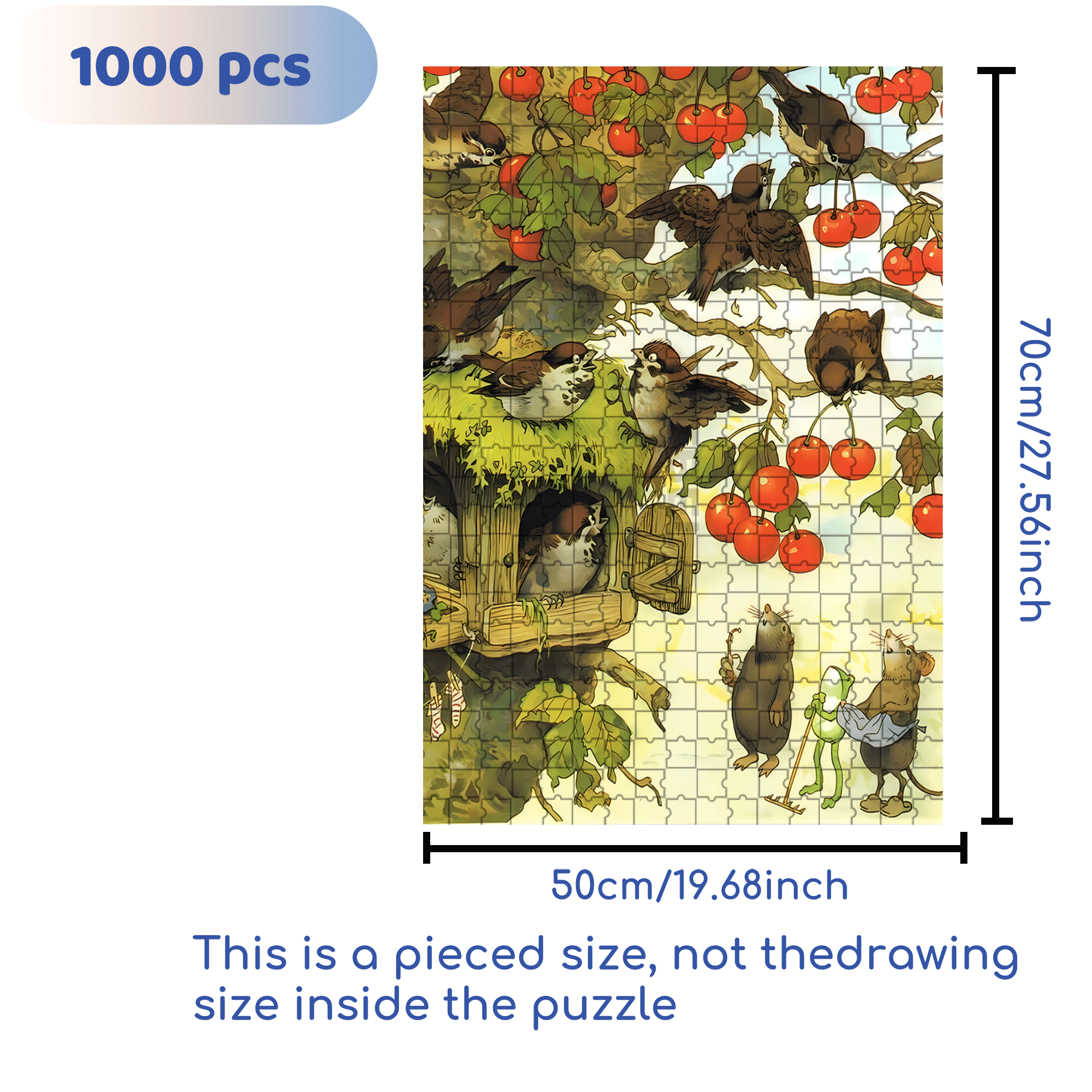Winter Preparations 500pcs/1000pcs Jigsaw Puzzle, Scratch-Resistant, Interactive Family Game & Brain-Boosting DIY Decor, Perfect for Halloween, Christmas & New Year Gifts, Family Puzzle Game