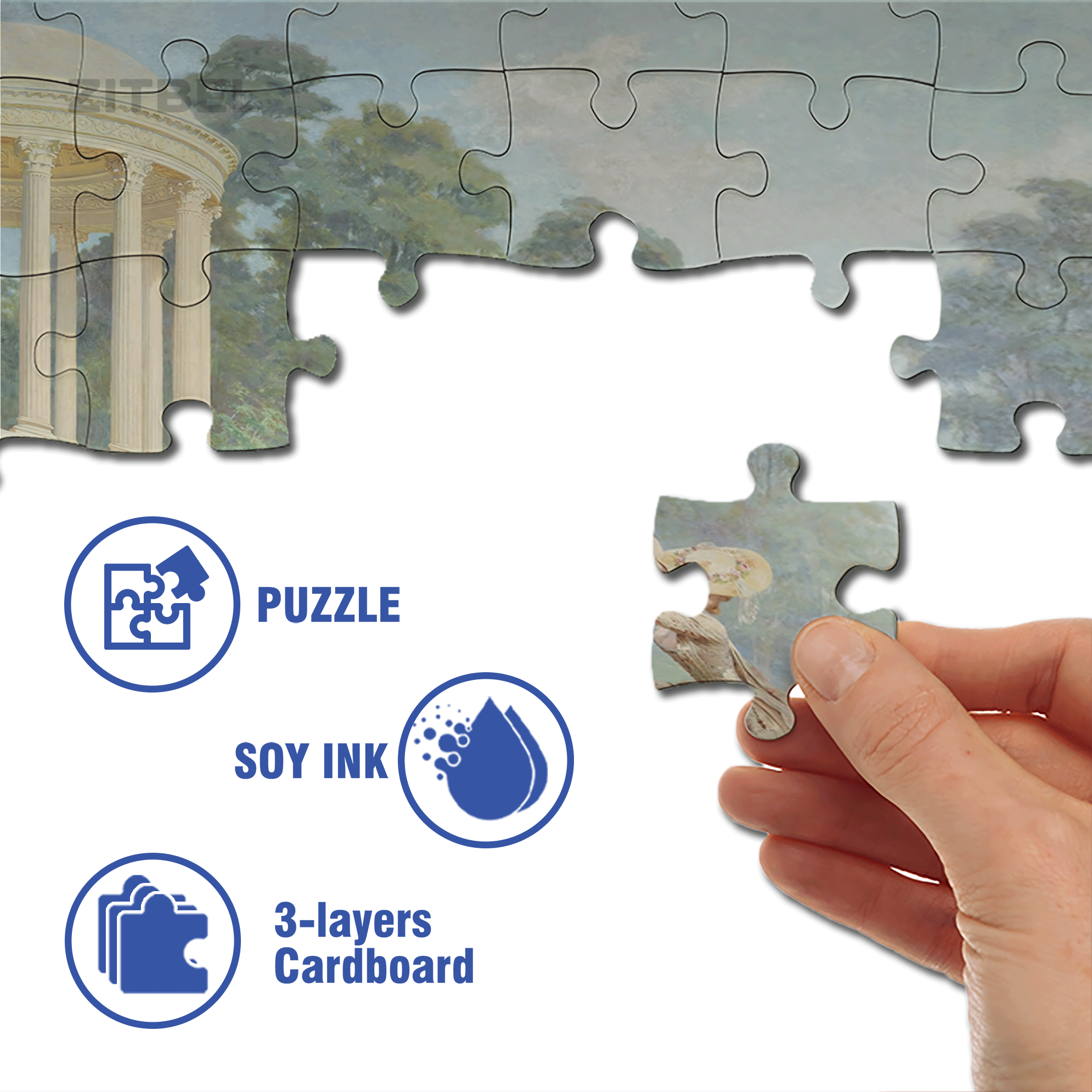Afternoon Revelry 500pcs/1000pcs Jigsaw Puzzle, Scratch-Resistant, Interactive Family Game & Brain-Boosting DIY Decor, Perfect for Halloween, Christmas & New Year Gifts, Family Puzzle Game