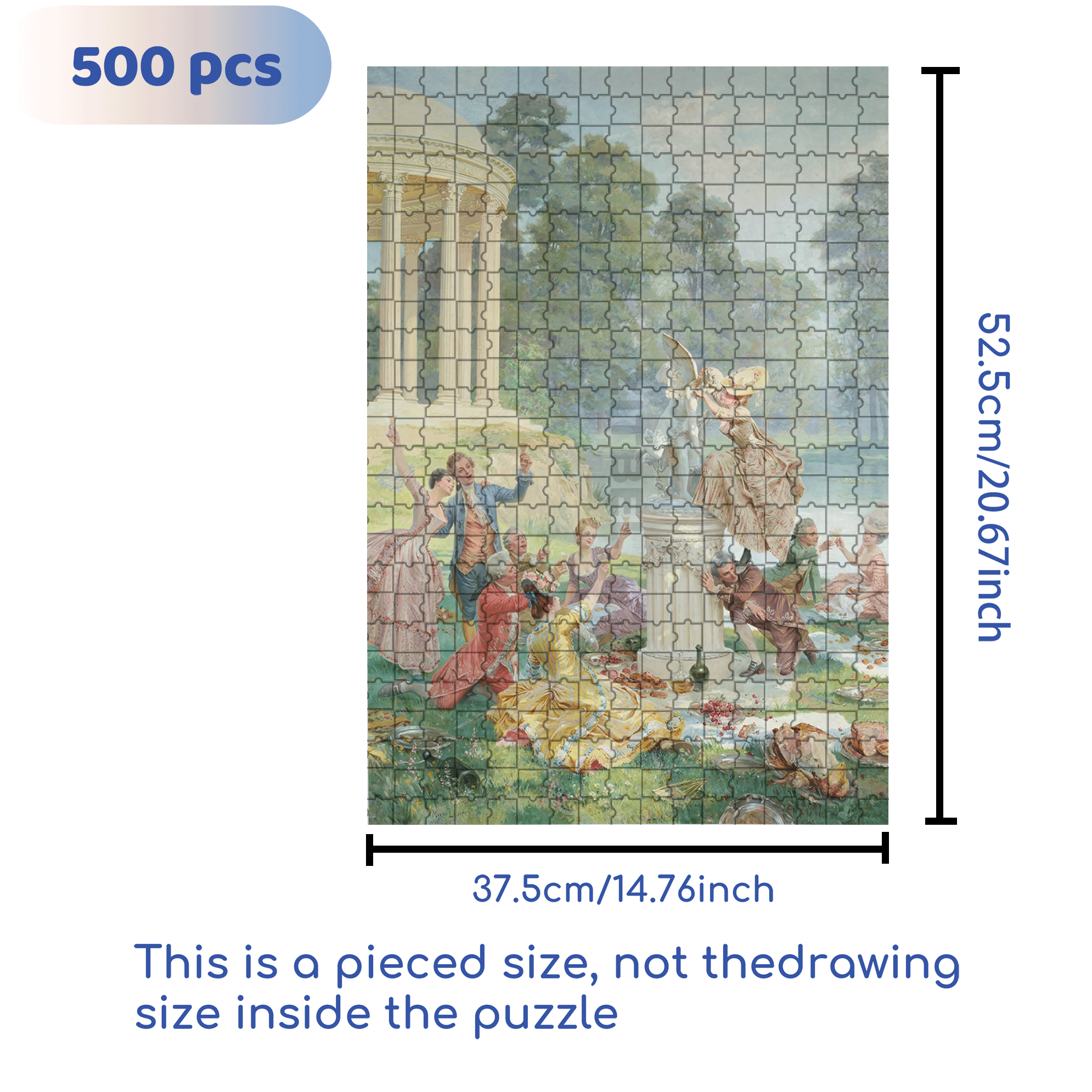 Afternoon Revelry 500pcs/1000pcs Jigsaw Puzzle, Scratch-Resistant, Interactive Family Game & Brain-Boosting DIY Decor, Perfect for Halloween, Christmas & New Year Gifts, Family Puzzle Game