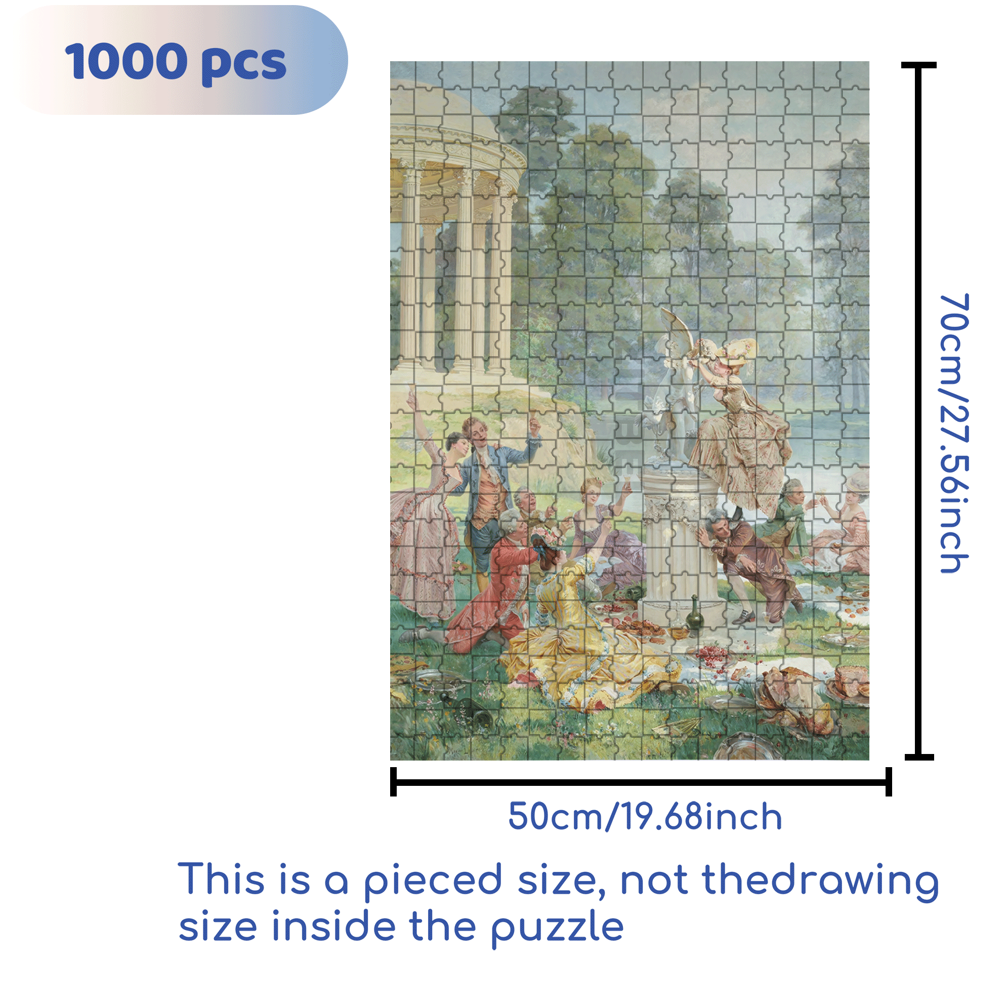 Afternoon Revelry 500pcs/1000pcs Jigsaw Puzzle, Scratch-Resistant, Interactive Family Game & Brain-Boosting DIY Decor, Perfect for Halloween, Christmas & New Year Gifts, Family Puzzle Game