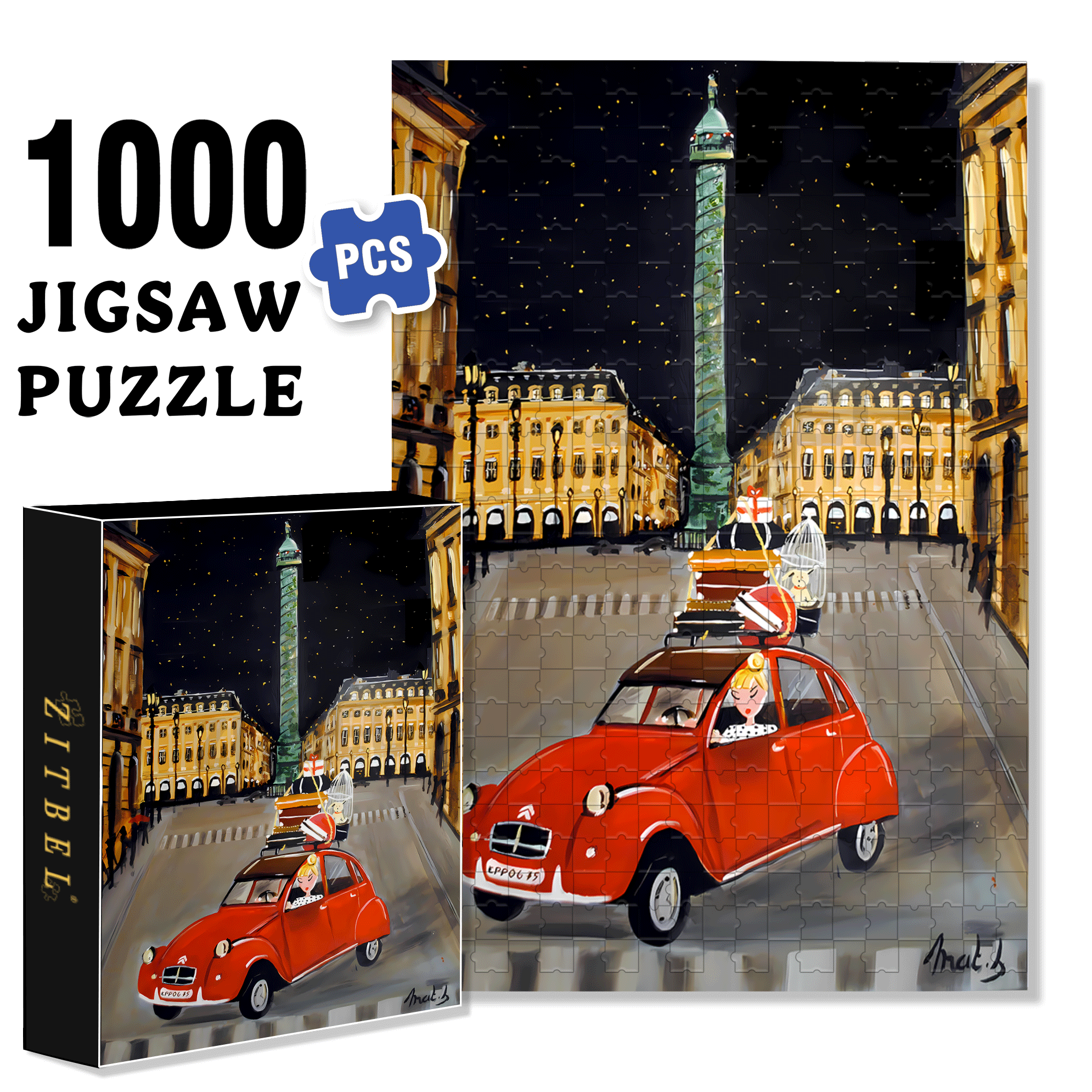 All Right Reserved  500pcs/1000pcs Jigsaw Puzzle, Scratch-Resistant, Interactive Family Game & Brain-Boosting DIY Decor, Perfect for Halloween, Christmas & New Year Gifts, Family Puzzle Game