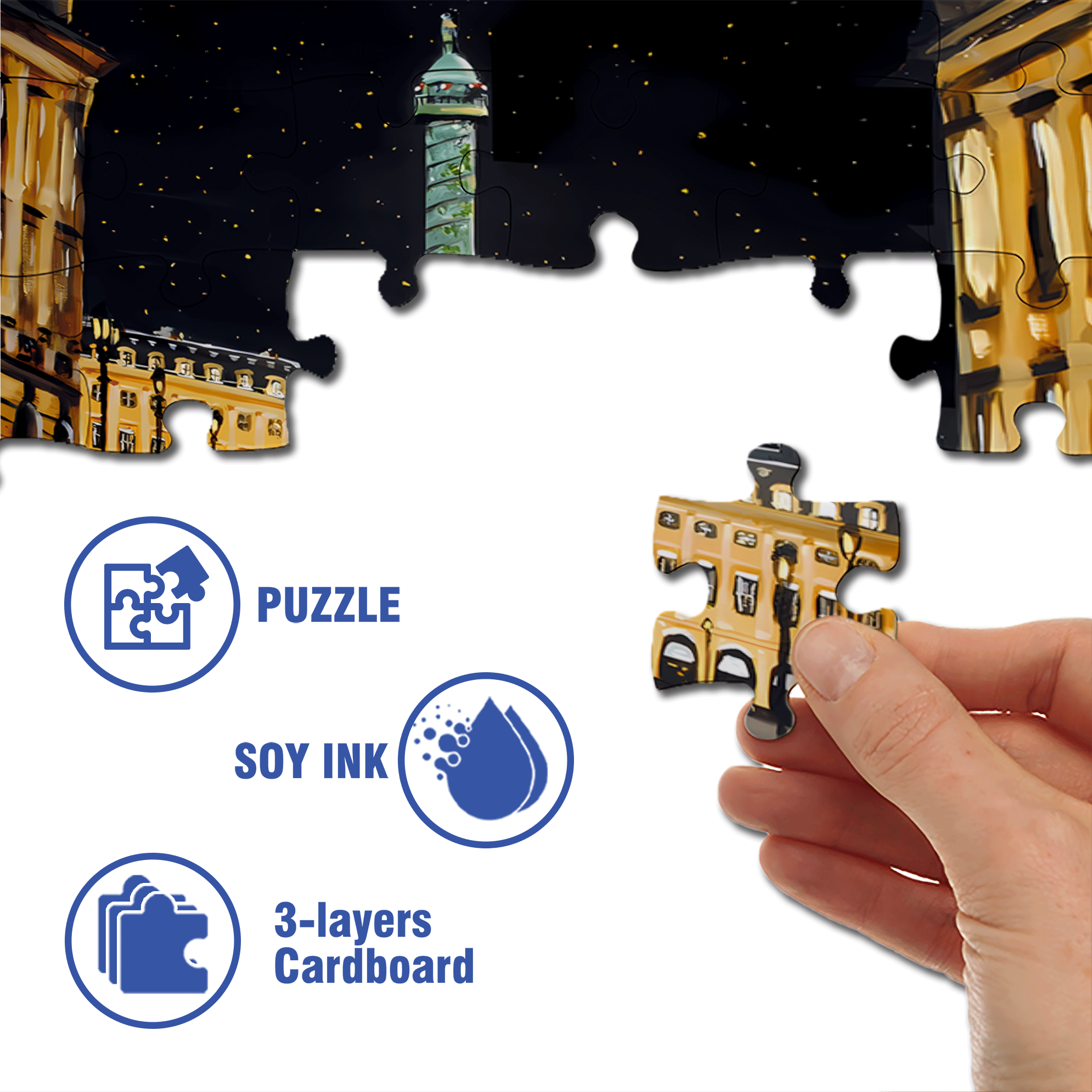 All Right Reserved  500pcs/1000pcs Jigsaw Puzzle, Scratch-Resistant, Interactive Family Game & Brain-Boosting DIY Decor, Perfect for Halloween, Christmas & New Year Gifts, Family Puzzle Game