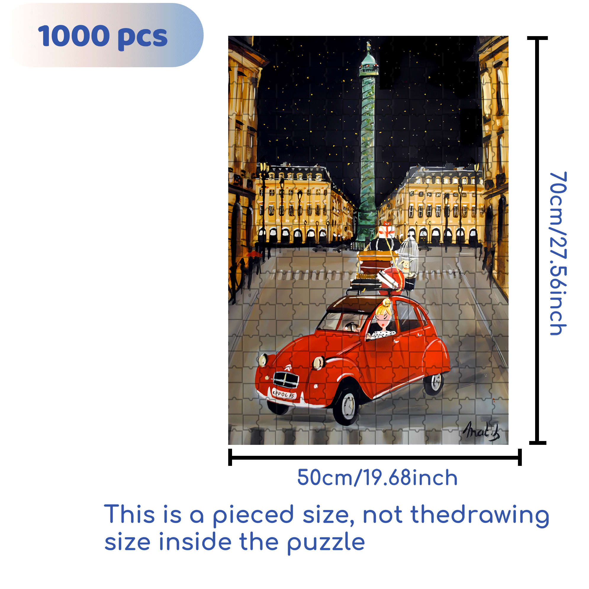 All Right Reserved  500pcs/1000pcs Jigsaw Puzzle, Scratch-Resistant, Interactive Family Game & Brain-Boosting DIY Decor, Perfect for Halloween, Christmas & New Year Gifts, Family Puzzle Game
