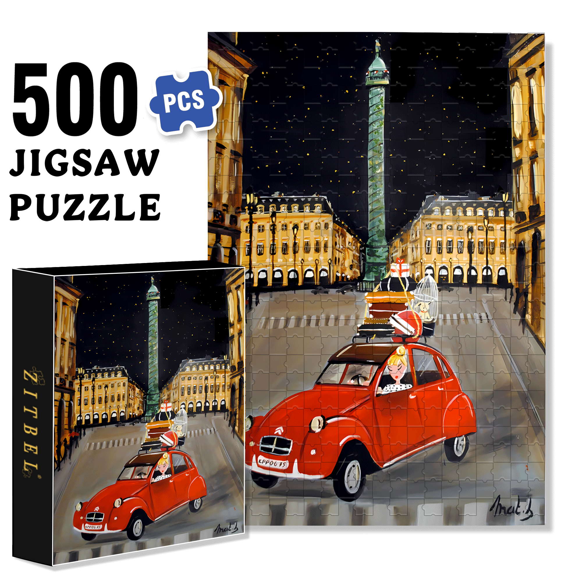 All Right Reserved  500pcs/1000pcs Jigsaw Puzzle, Scratch-Resistant, Interactive Family Game & Brain-Boosting DIY Decor, Perfect for Halloween, Christmas & New Year Gifts, Family Puzzle Game