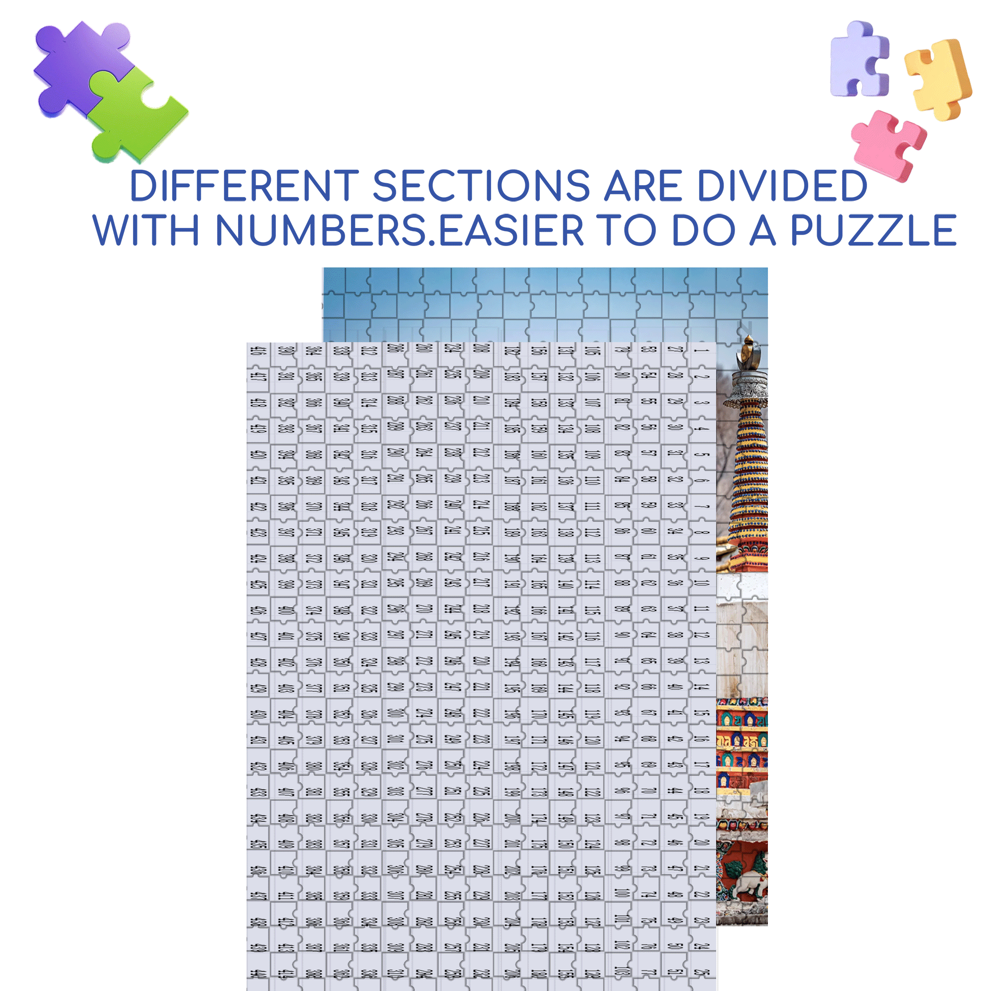 Ancient Chinese Architecture 2 500pcs/1000pcs Jigsaw Puzzle, Scratch-Resistant, Interactive Family Game & Brain-Boosting DIY Decor, Perfect for Halloween, Christmas & New Year Gifts, Family Puzzle Game