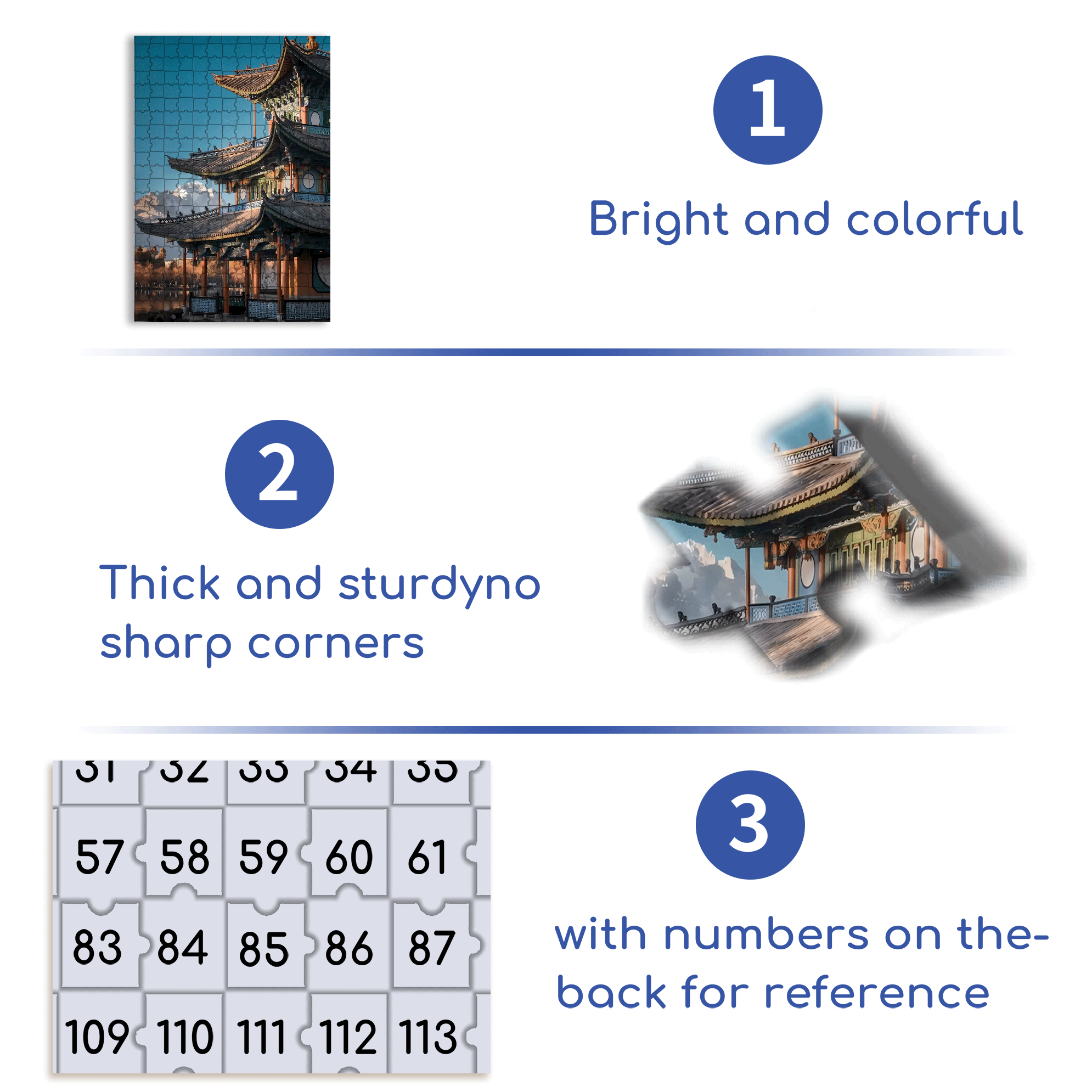 Ancient Chinese Architecture 500pcs/1000pcs Jigsaw Puzzle, Scratch-Resistant, Interactive Family Game & Brain-Boosting DIY Decor, Perfect for Halloween, Christmas & New Year Gifts, Family Puzzle Game