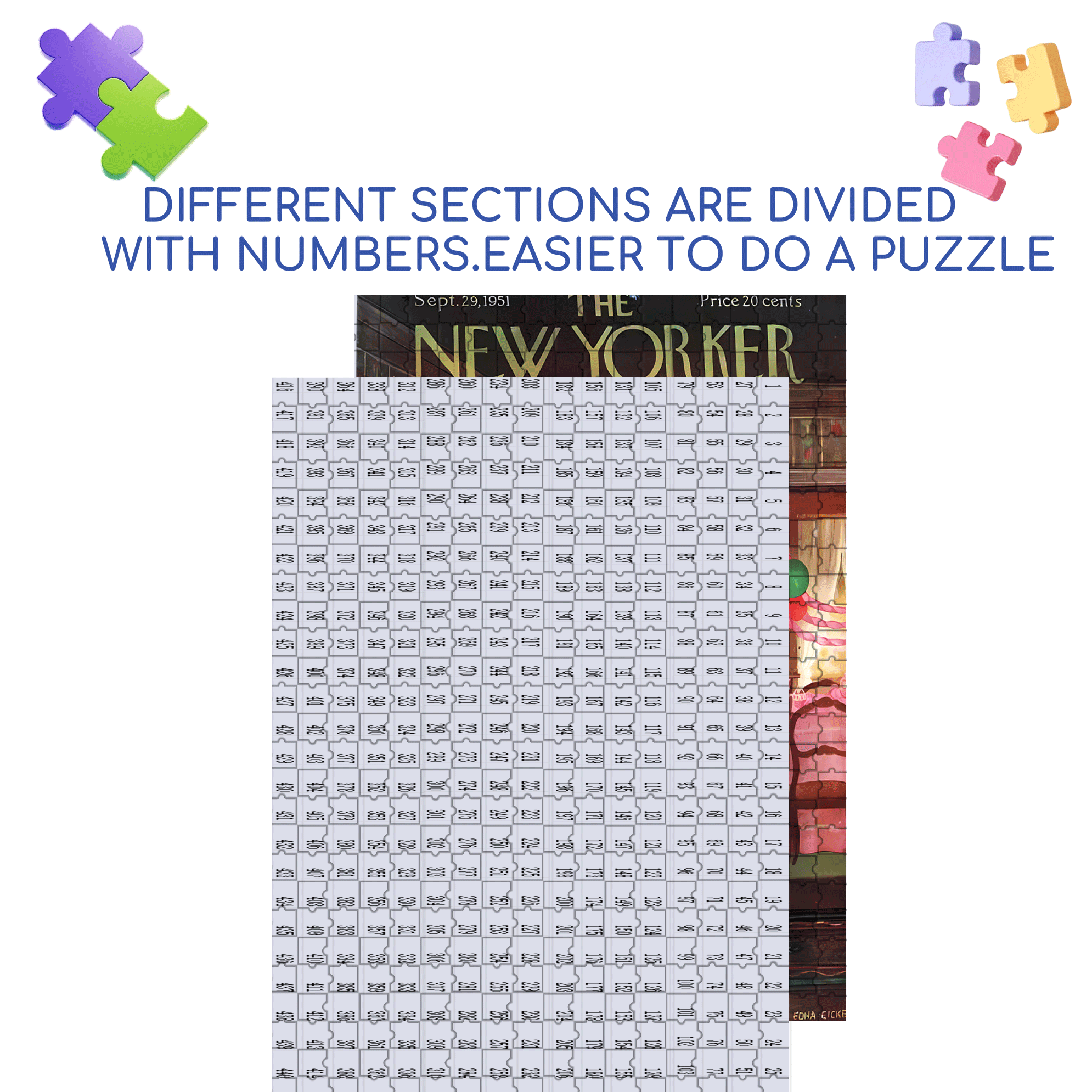 Before The Birthday Party 500pcs/1000pcs Jigsaw Puzzle, Scratch-Resistant, Interactive Family Game & Brain-Boosting DIY Decor, Perfect for Halloween, Christmas & New Year Gifts, Family Puzzle Game