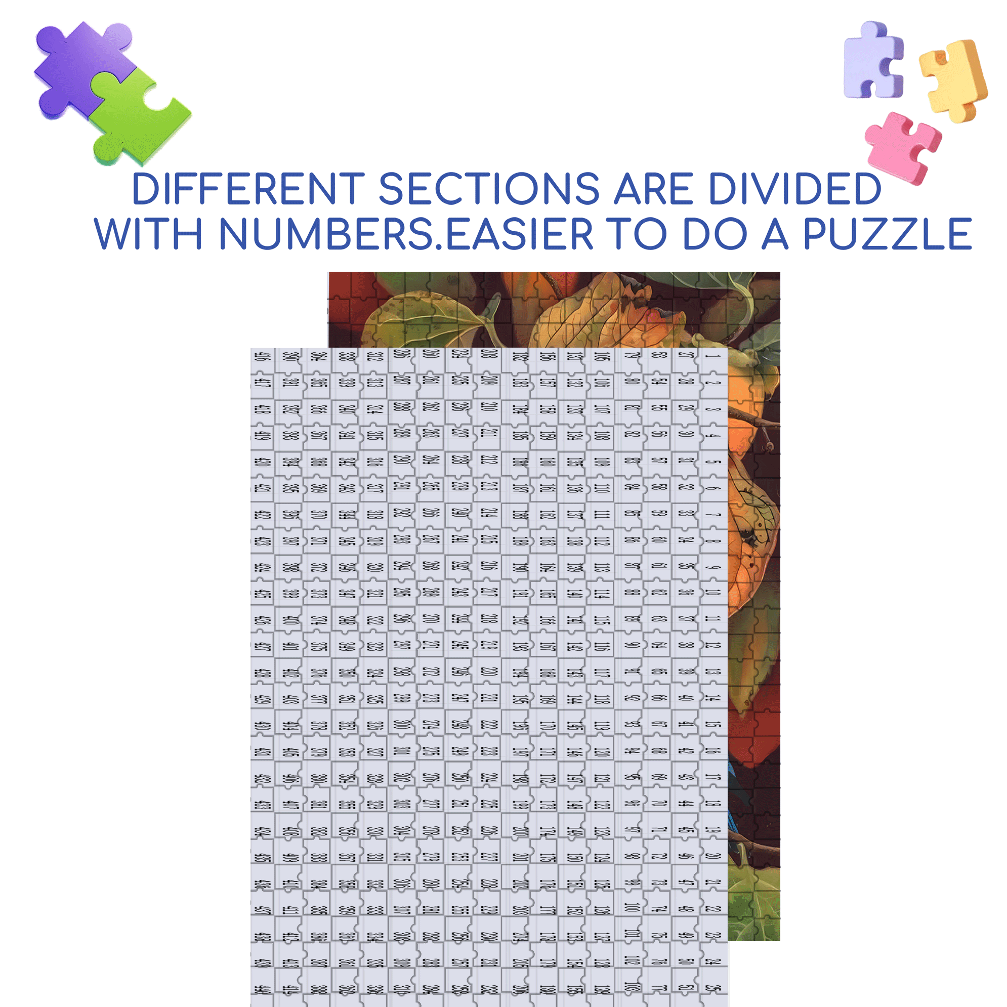 Blue Bird 500pcs/1000pcs Jigsaw Puzzle, Scratch-Resistant, Interactive Family Game & Brain-Boosting DIY Decor, Perfect for Halloween, Christmas & New Year Gifts, Family Puzzle Game