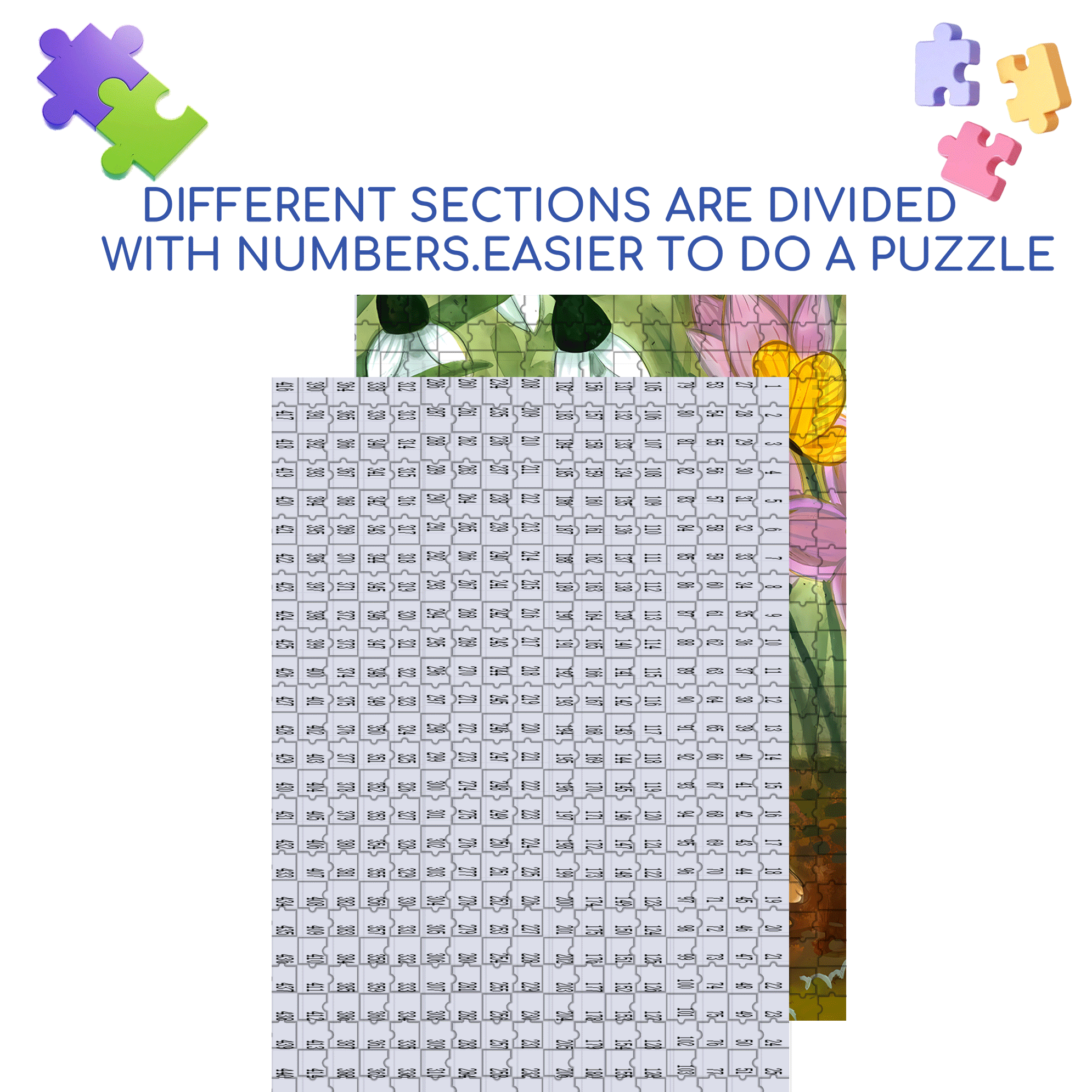 Bunny Love 500pcs/1000pcs Jigsaw Puzzle, Scratch-Resistant, Interactive Family Game & Brain-Boosting DIY Decor, Perfect for Halloween, Christmas & New Year Gifts, Family Puzzle Game
