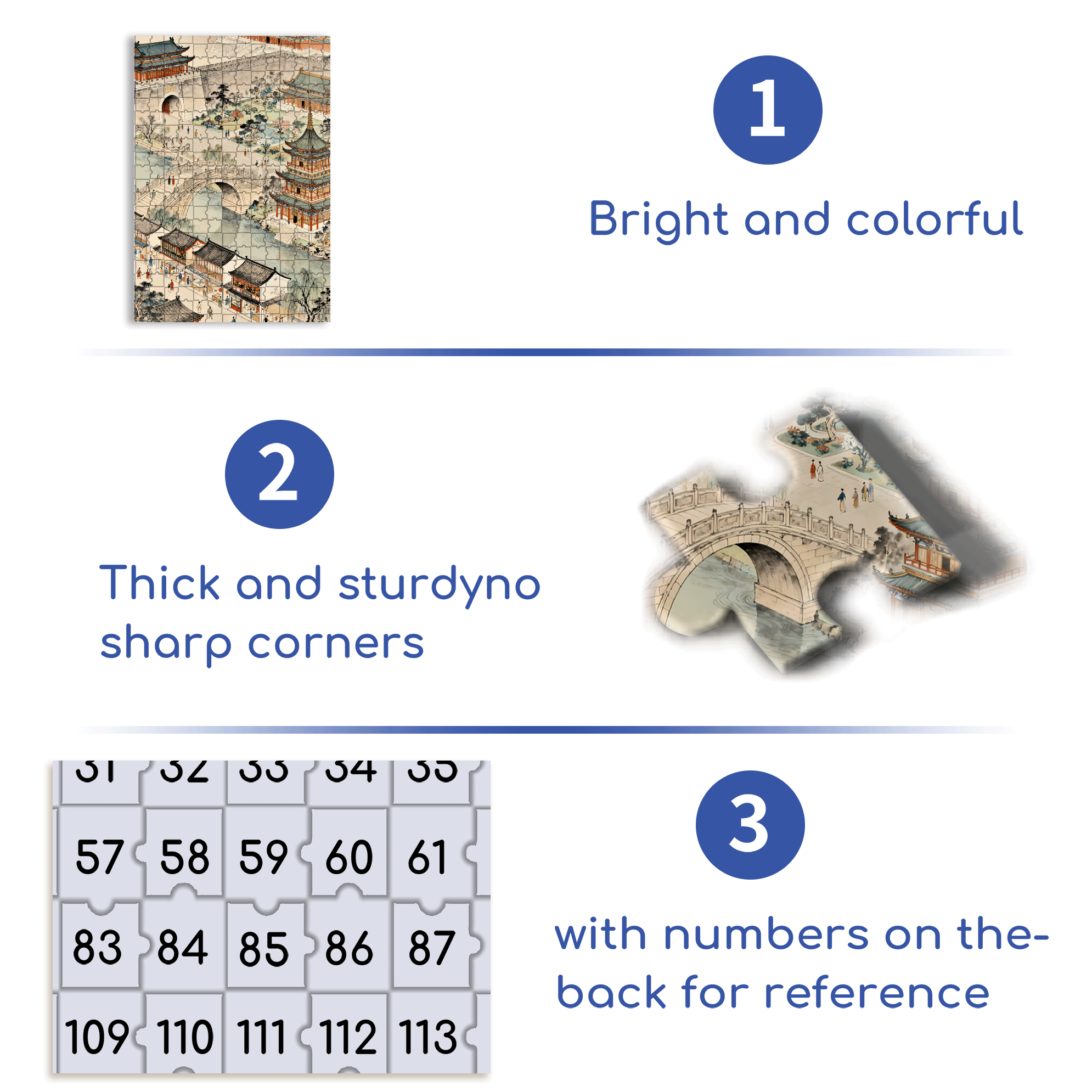 Bustling Ancient Street 500pcs/1000pcs Jigsaw Puzzle, Scratch-Resistant, Interactive Family Game & Brain-Boosting DIY Decor, Perfect for Halloween, Christmas & New Year Gifts, Family Puzzle Game
