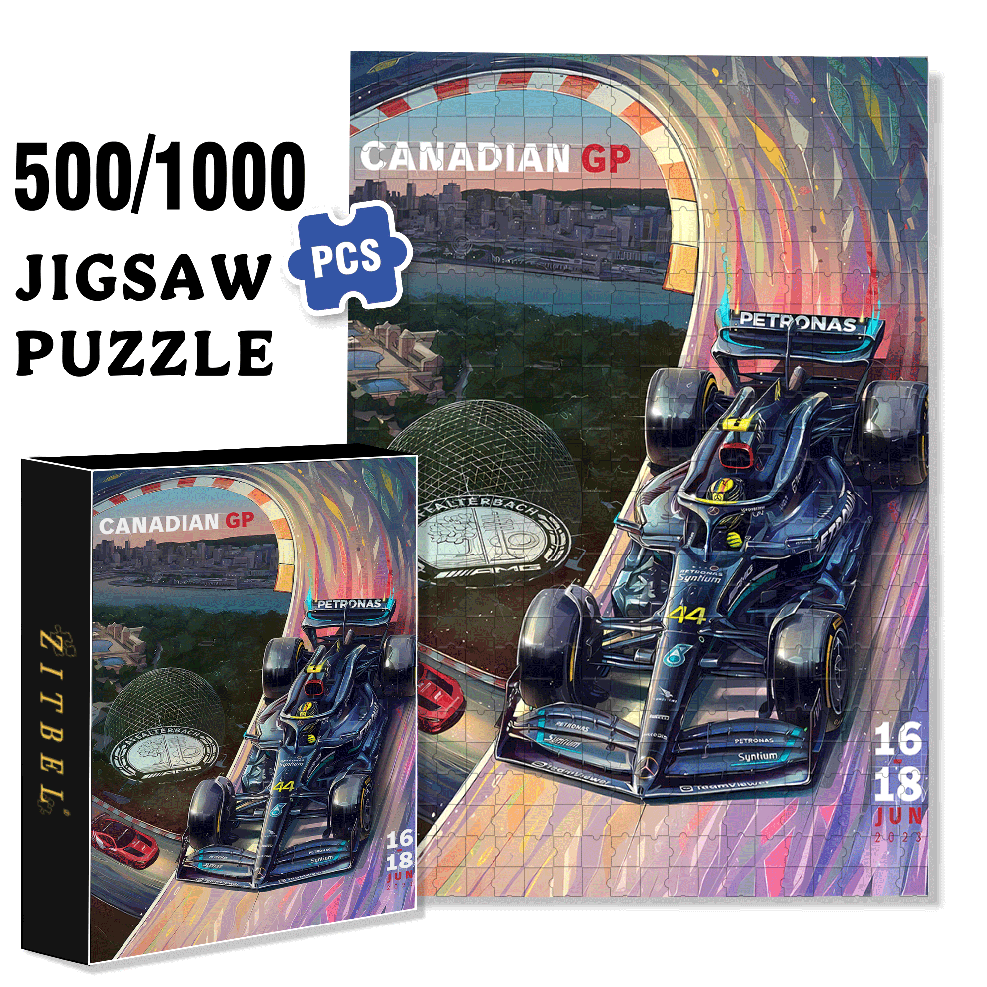 Canadian GP 500pcs/1000pcs Jigsaw Puzzle, Scratch-Resistant, Interactive Family Game & Brain-Boosting DIY Decor, Perfect for Halloween, Christmas & New Year Gifts, Family Puzzle Game