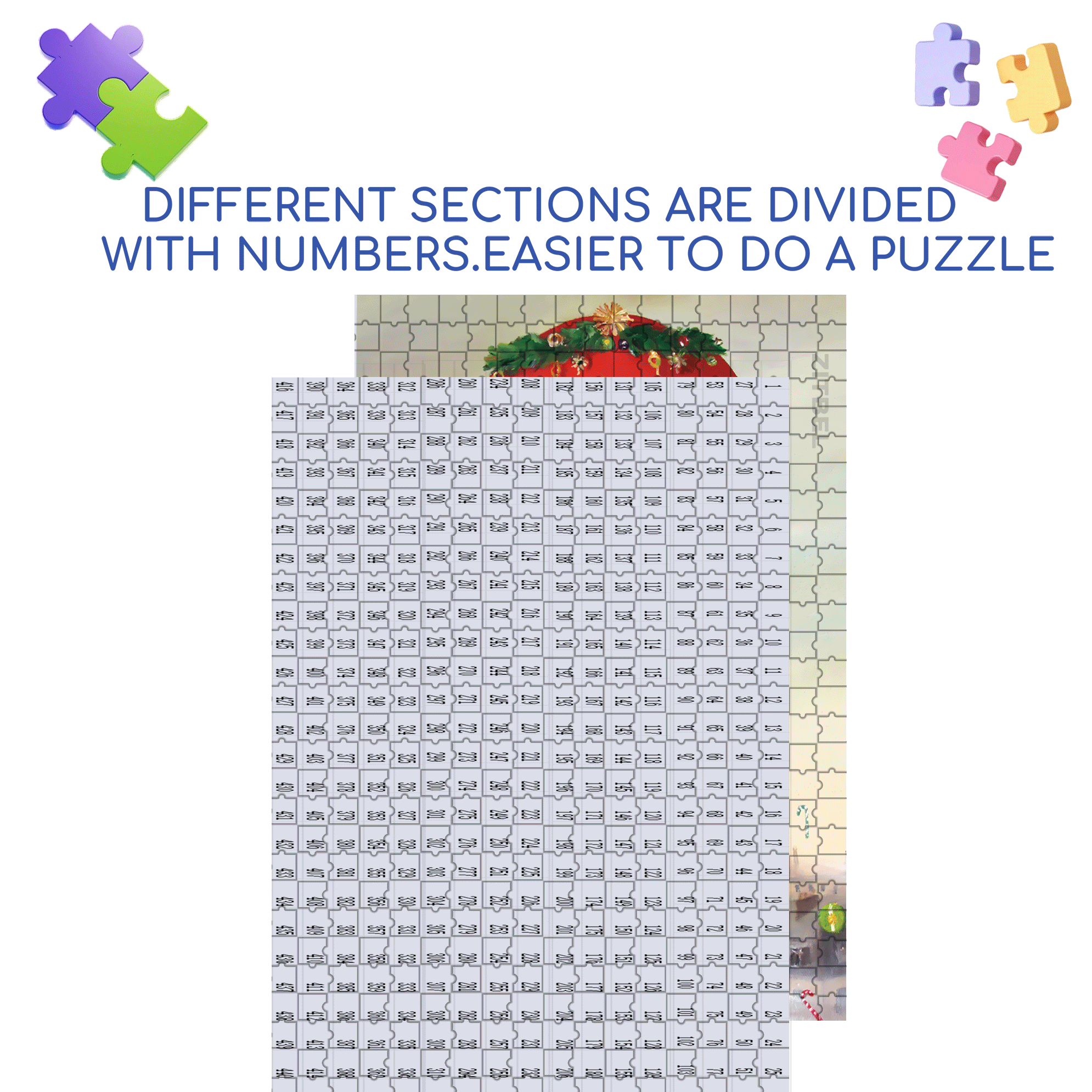 Christmas Balloon Ride 500pcs/1000pcs Jigsaw Puzzle, Scratch-Resistant, Interactive Family Game & Brain-Boosting DIY Decor, Perfect for Halloween, Christmas & New Year Gifts, Family Puzzle Game