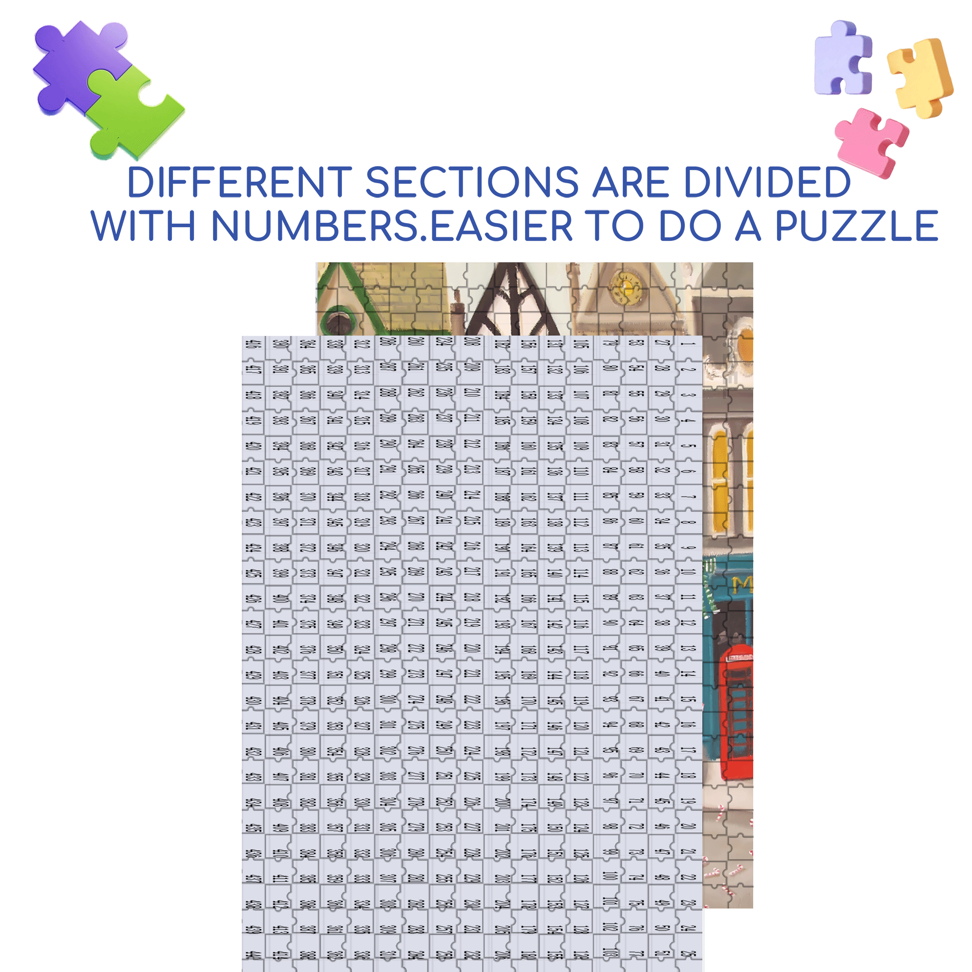 Christmas Cheer 500pcs/1000pcs Jigsaw Puzzle, Scratch-Resistant, Interactive Family Game & Brain-Boosting DIY Decor, Perfect for Halloween, Christmas & New Year Gifts, Family Puzzle Game