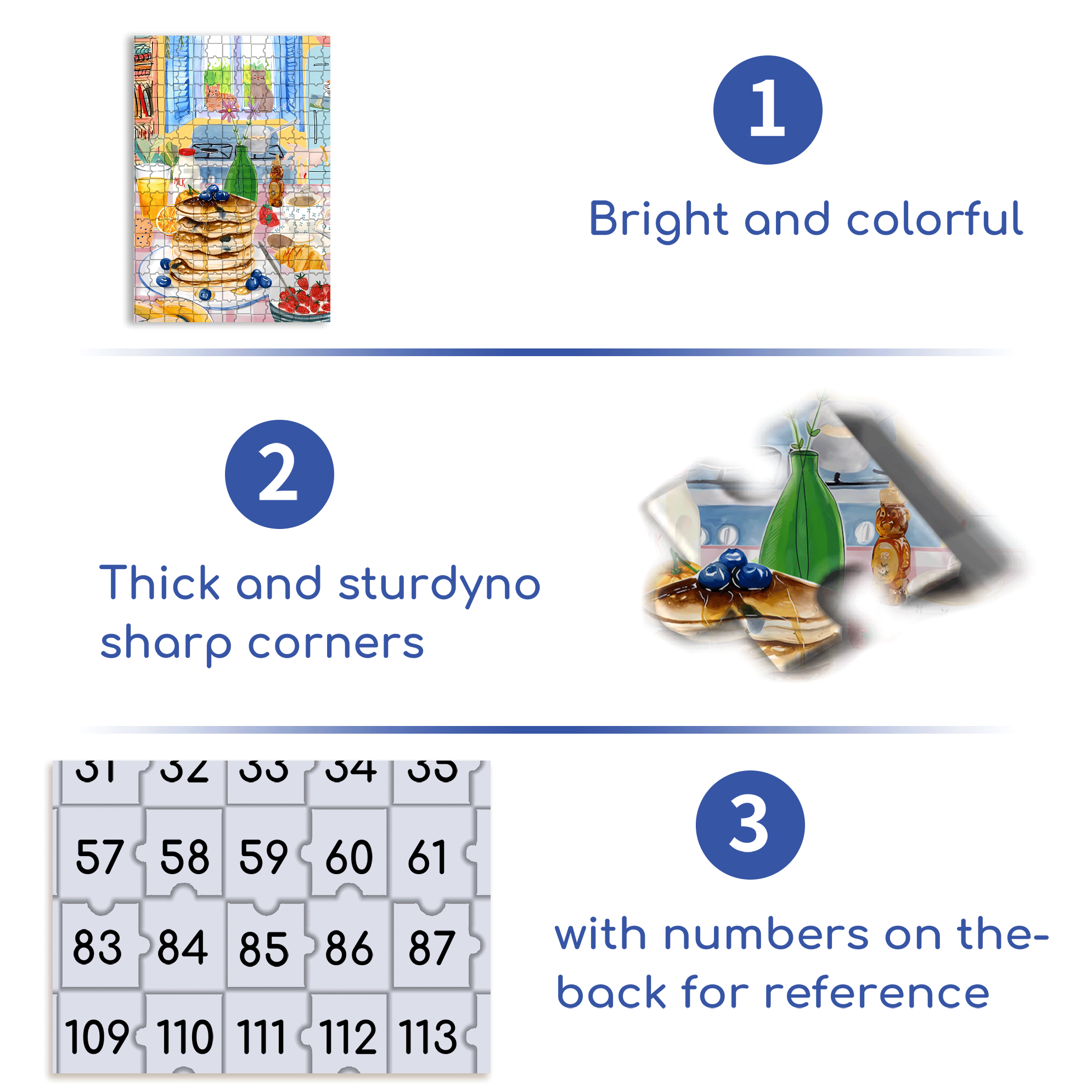 Energy Breakfast 500pcs/1000pcs Jigsaw Puzzle, Scratch-Resistant, Interactive Family Game & Brain-Boosting DIY Decor, Perfect for Halloween, Christmas & New Year Gifts, Family Puzzle Game