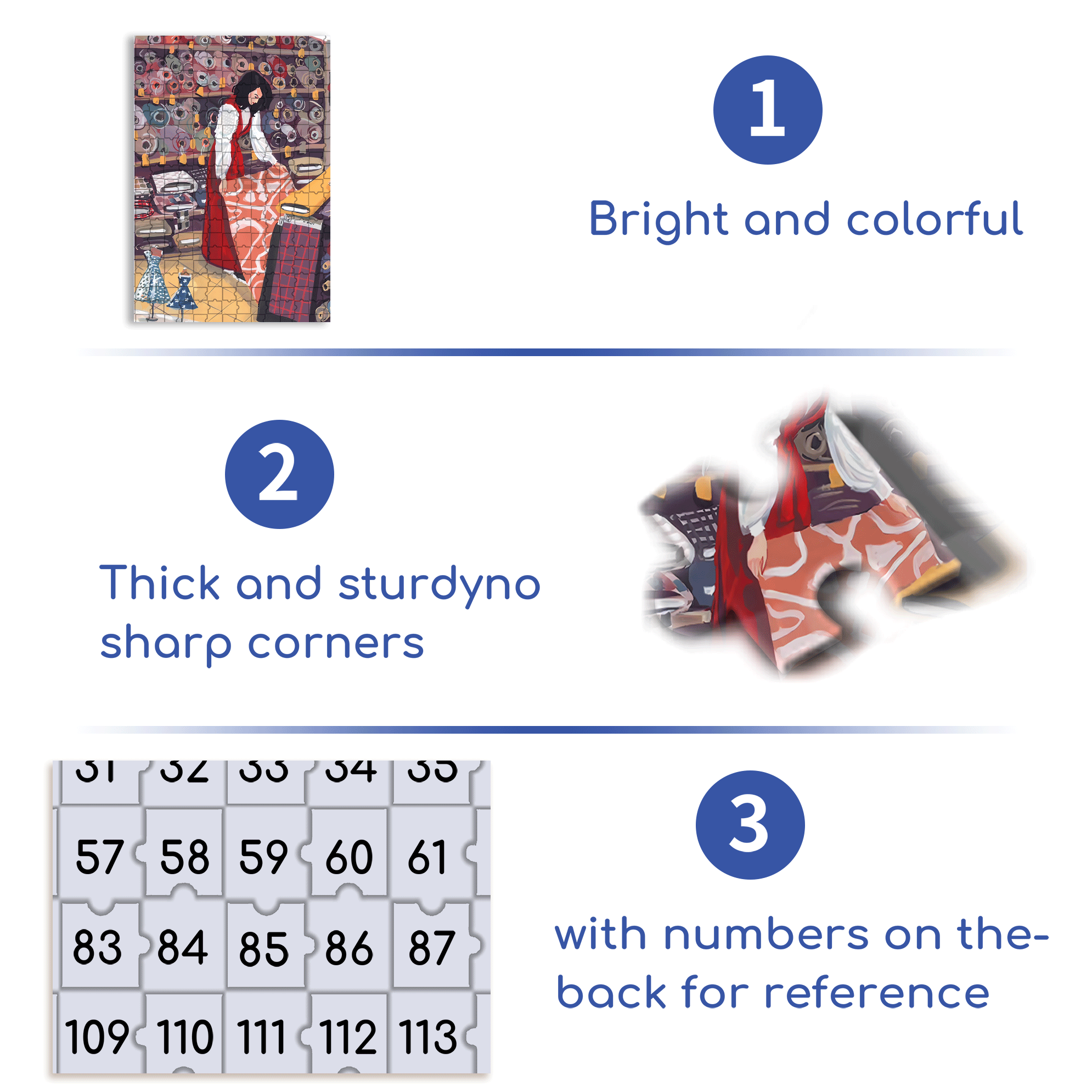 Fabric Store 500pcs/1000pcs Jigsaw Puzzle, Scratch-Resistant, Interactive Family Game & Brain-Boosting DIY Decor, Perfect for Halloween, Christmas & New Year Gifts, Family Puzzle Game