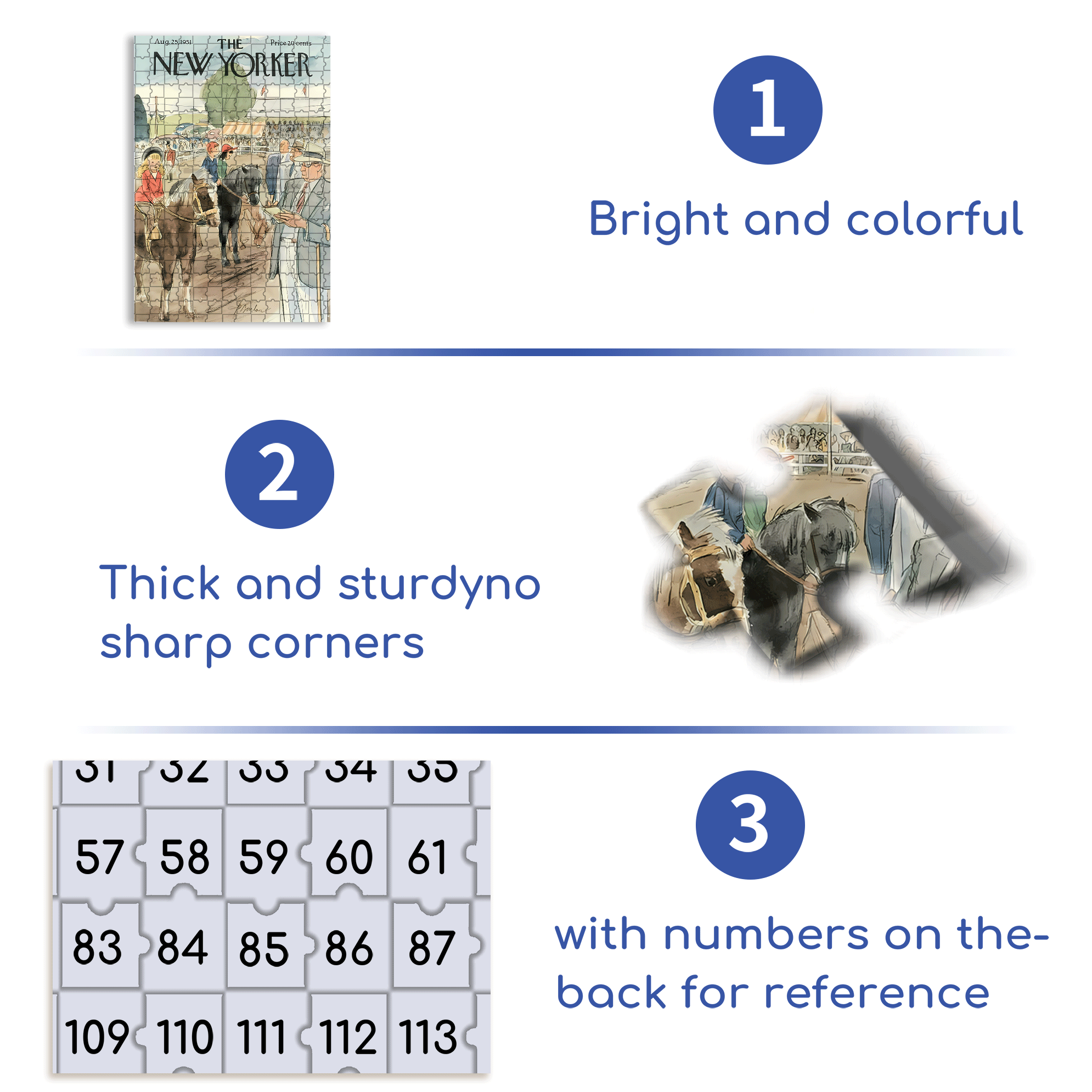 Horse Racing 500pcs/1000pcs Jigsaw Puzzle, Scratch-Resistant, Interactive Family Game & Brain-Boosting DIY Decor, Perfect for Halloween, Christmas & New Year Gifts, Family Puzzle Game