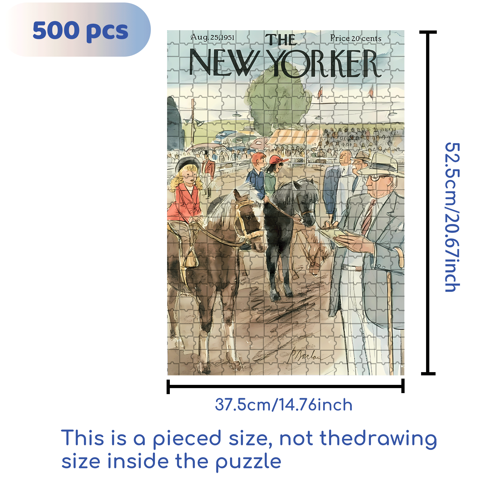 Horse Racing 500pcs/1000pcs Jigsaw Puzzle, Scratch-Resistant, Interactive Family Game & Brain-Boosting DIY Decor, Perfect for Halloween, Christmas & New Year Gifts, Family Puzzle Game
