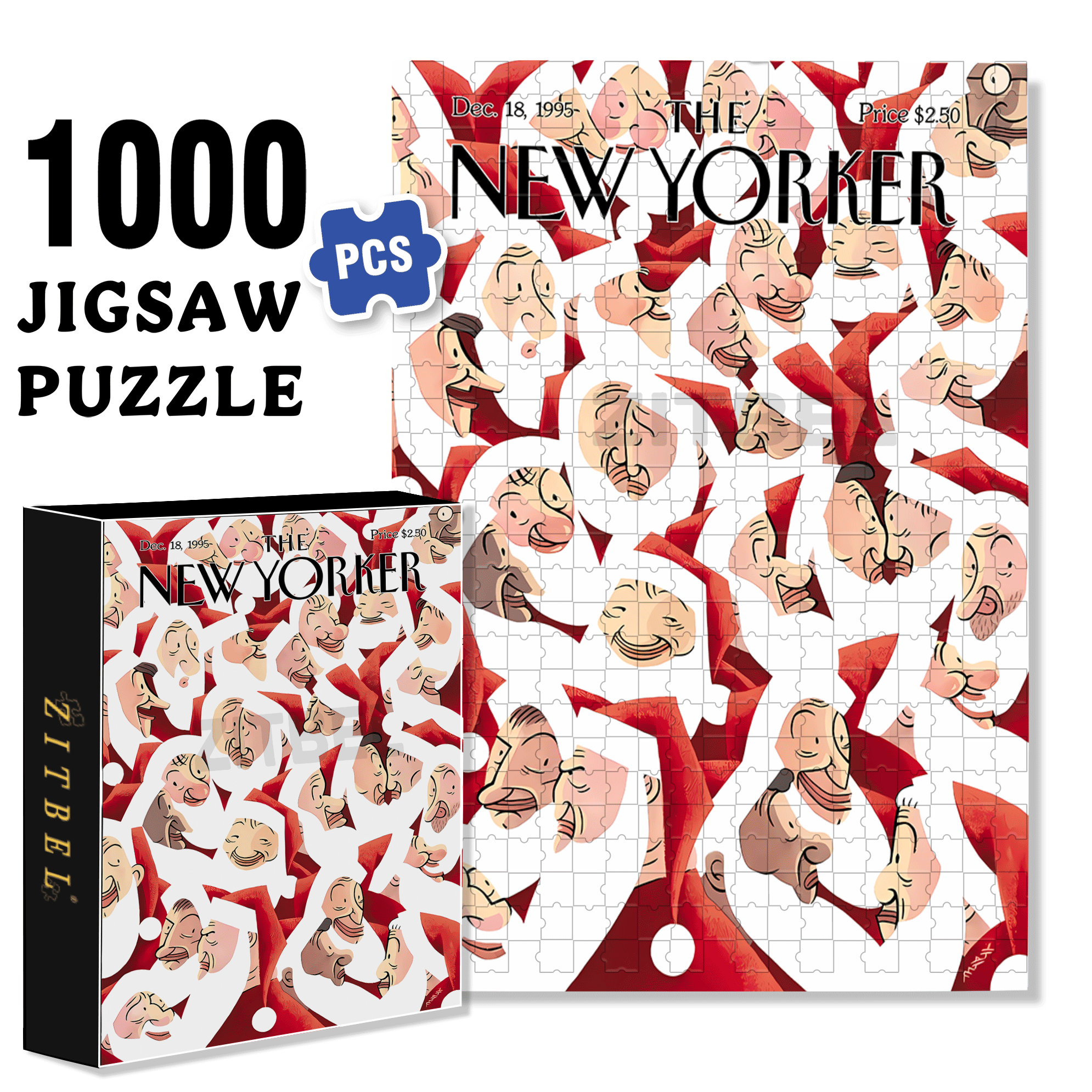 It's all Santa Claus. 500pcs/1000pcs Jigsaw Puzzle, Scratch-Resistant, Interactive Family Game & Brain-Boosting DIY Decor, Perfect for Halloween, Christmas & New Year Gifts, Family Puzzle Game