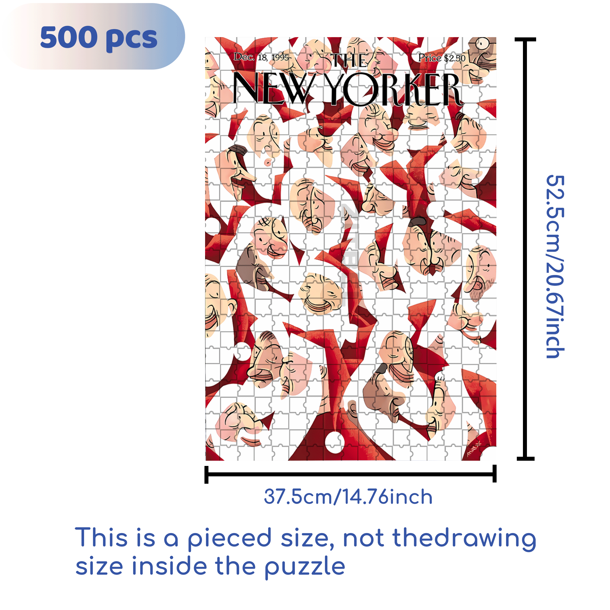 It's all Santa Claus. 500pcs/1000pcs Jigsaw Puzzle, Scratch-Resistant, Interactive Family Game & Brain-Boosting DIY Decor, Perfect for Halloween, Christmas & New Year Gifts, Family Puzzle Game