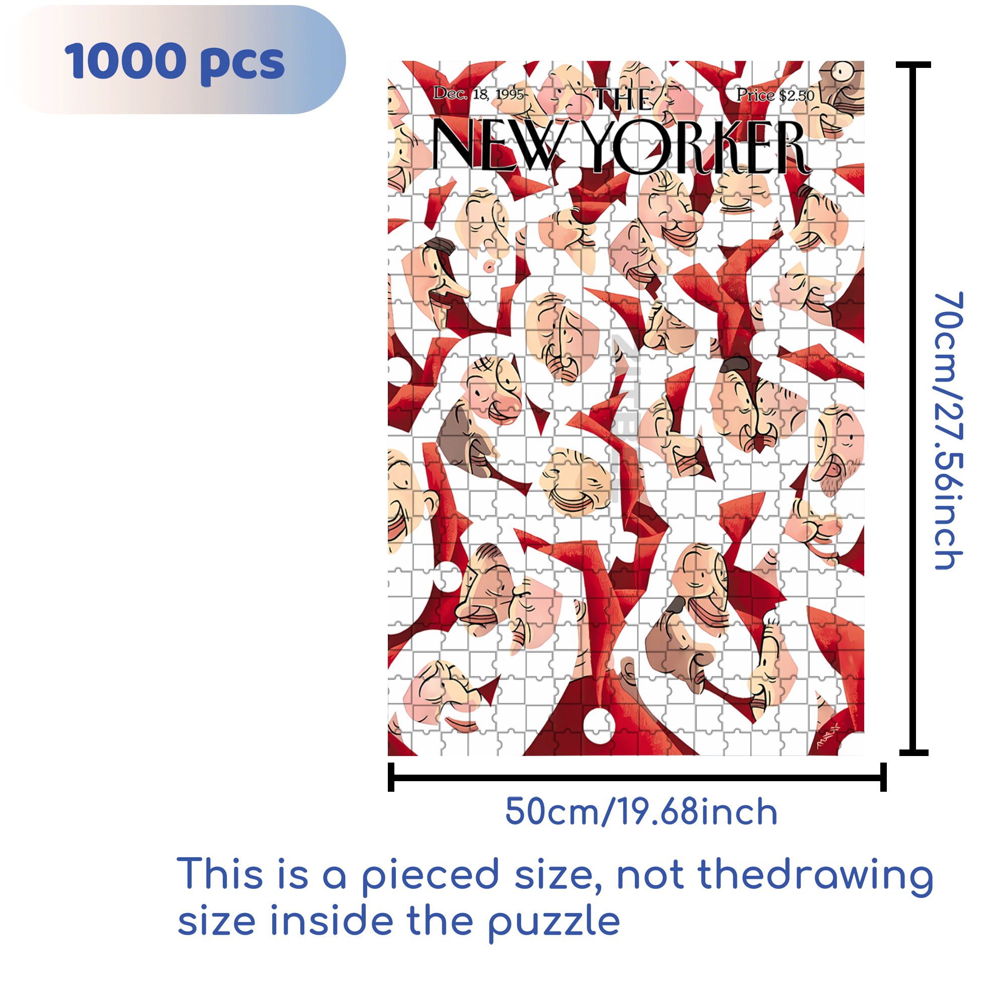 It's all Santa Claus. 500pcs/1000pcs Jigsaw Puzzle, Scratch-Resistant, Interactive Family Game & Brain-Boosting DIY Decor, Perfect for Halloween, Christmas & New Year Gifts, Family Puzzle Game
