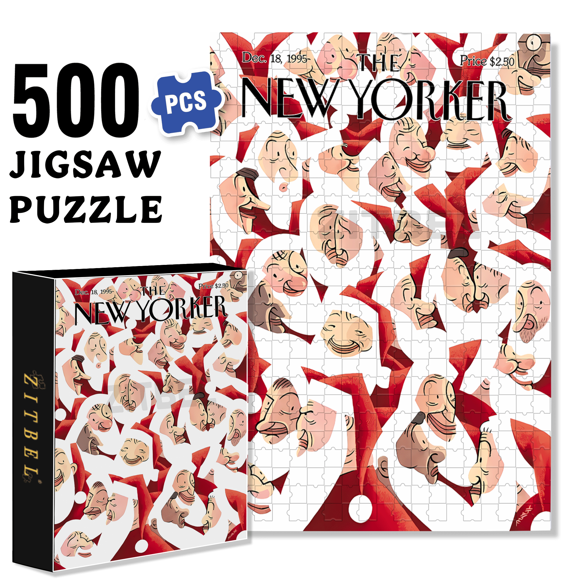 It's all Santa Claus. 500pcs/1000pcs Jigsaw Puzzle, Scratch-Resistant, Interactive Family Game & Brain-Boosting DIY Decor, Perfect for Halloween, Christmas & New Year Gifts, Family Puzzle Game