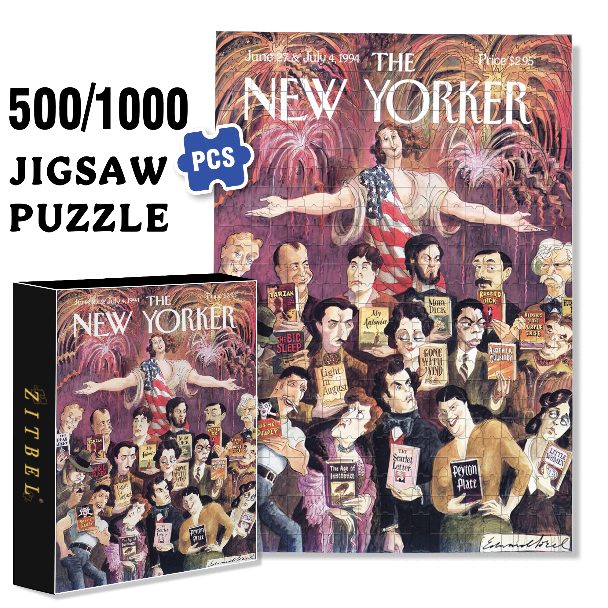 June 27 & July 4, 1994 500pcs/1000pcs Jigsaw Puzzle, Scratch-Resistant, Interactive Family Game & Brain-Boosting DIY Decor, Perfect for Halloween, Christmas & New Year Gifts, Family Puzzle Game