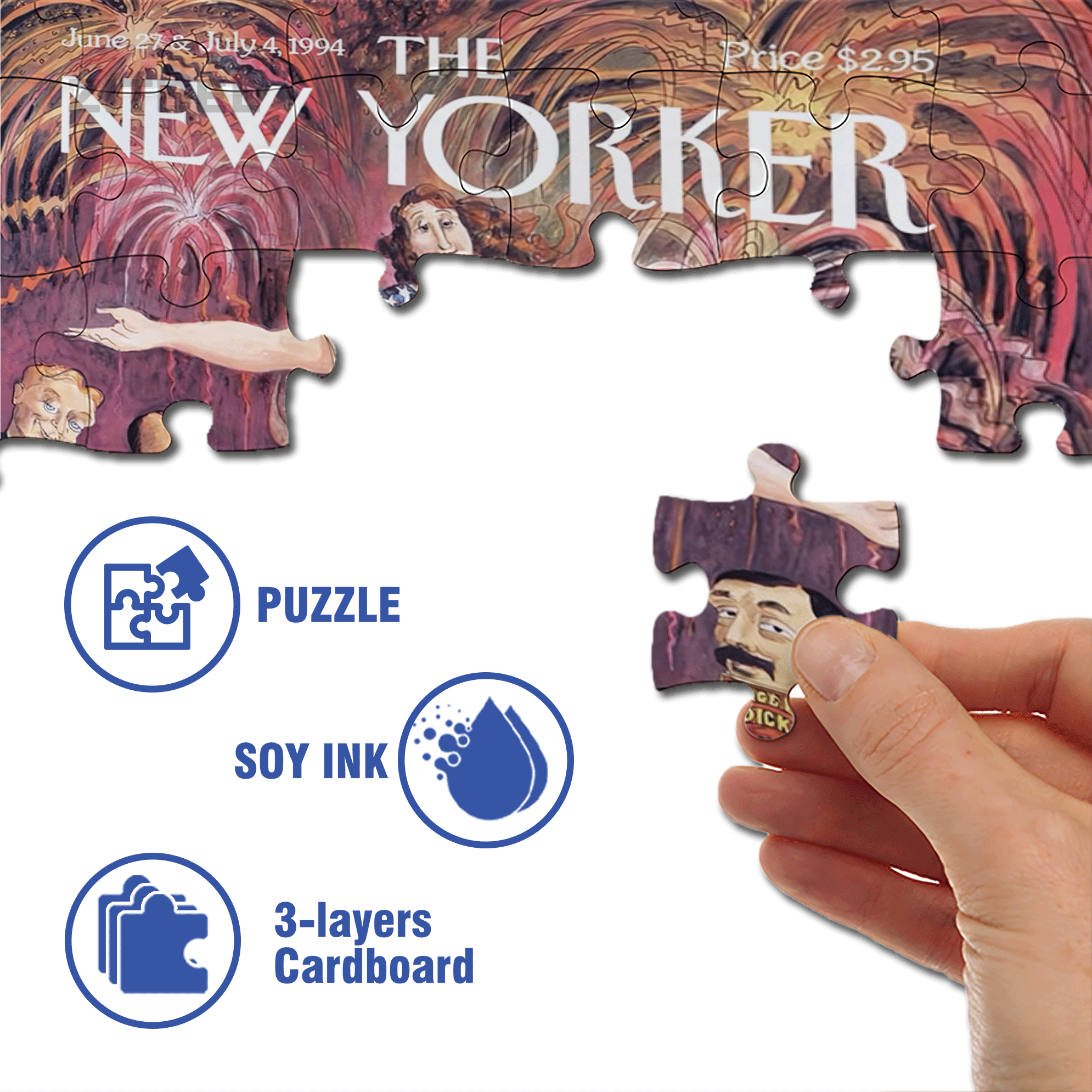 June 27 & July 4, 1994 500pcs/1000pcs Jigsaw Puzzle, Scratch-Resistant, Interactive Family Game & Brain-Boosting DIY Decor, Perfect for Halloween, Christmas & New Year Gifts, Family Puzzle Game